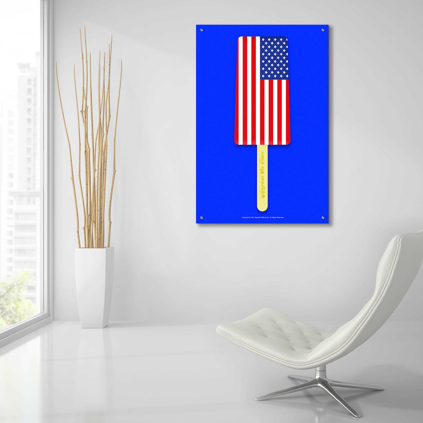 Epic Art 'American Ice Cream' by Roozbeh Bahramali, Acrylic Glass Wall Art,24x36