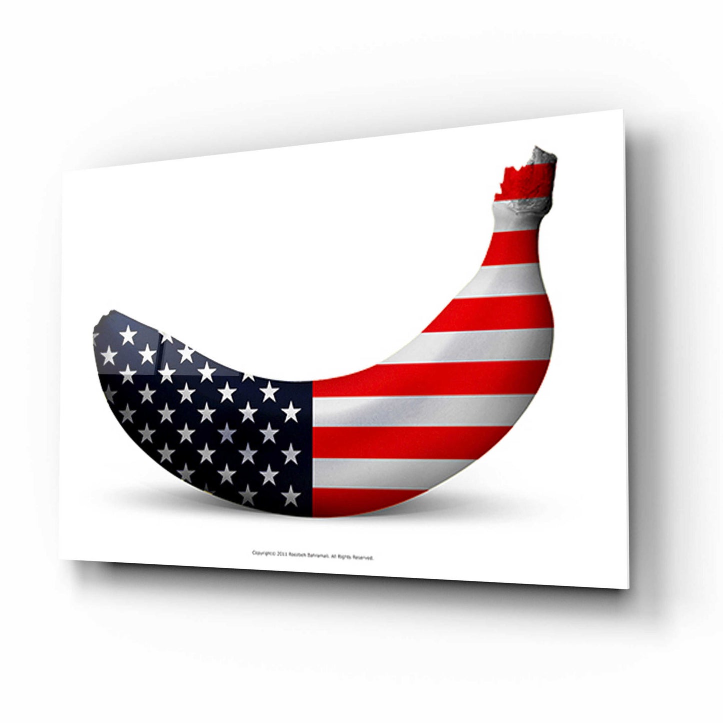 Epic Art 'American Banana' by Roozbeh Bahramali, Acrylic Glass Wall Art,16x12