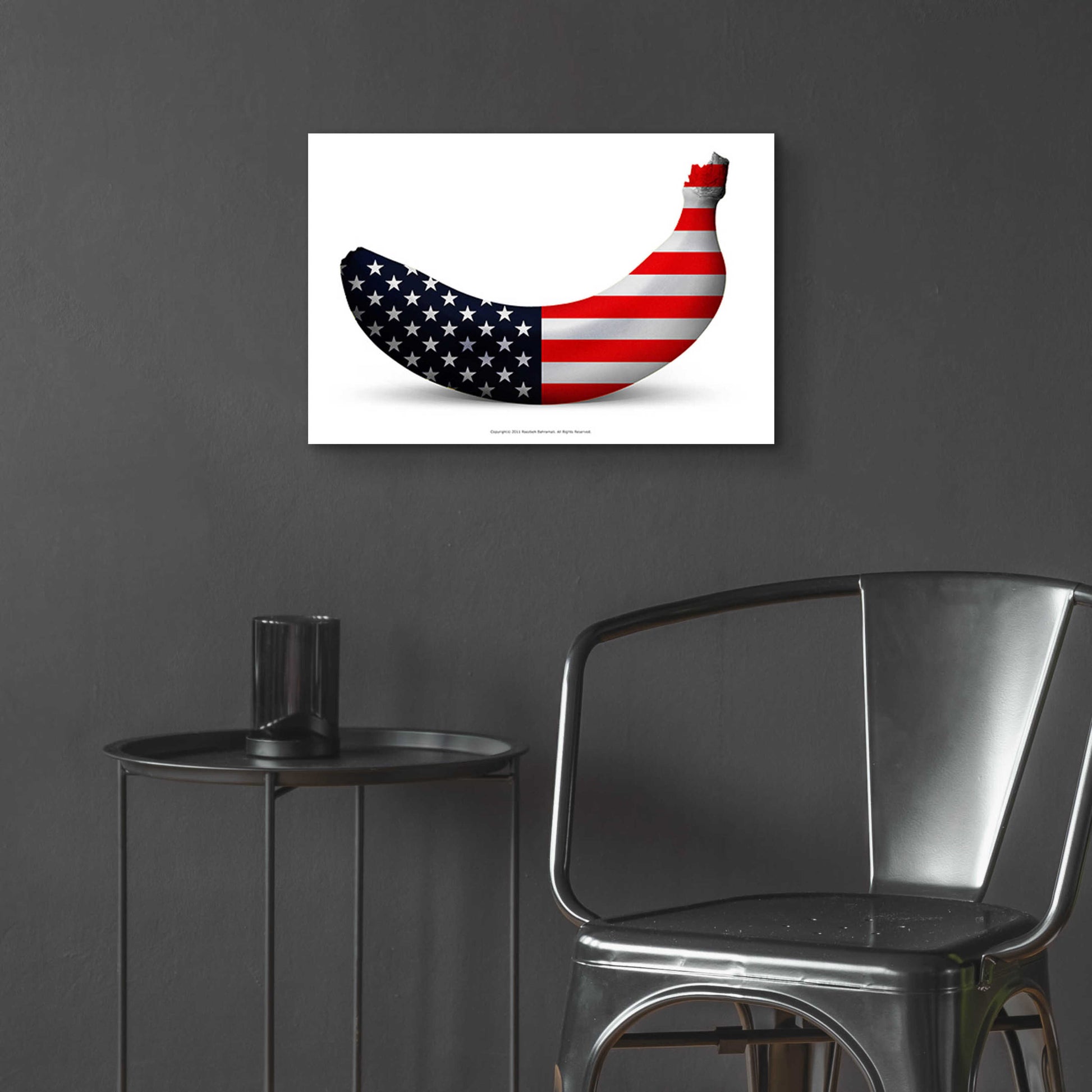 Epic Art 'American Banana' by Roozbeh Bahramali, Acrylic Glass Wall Art,24x16