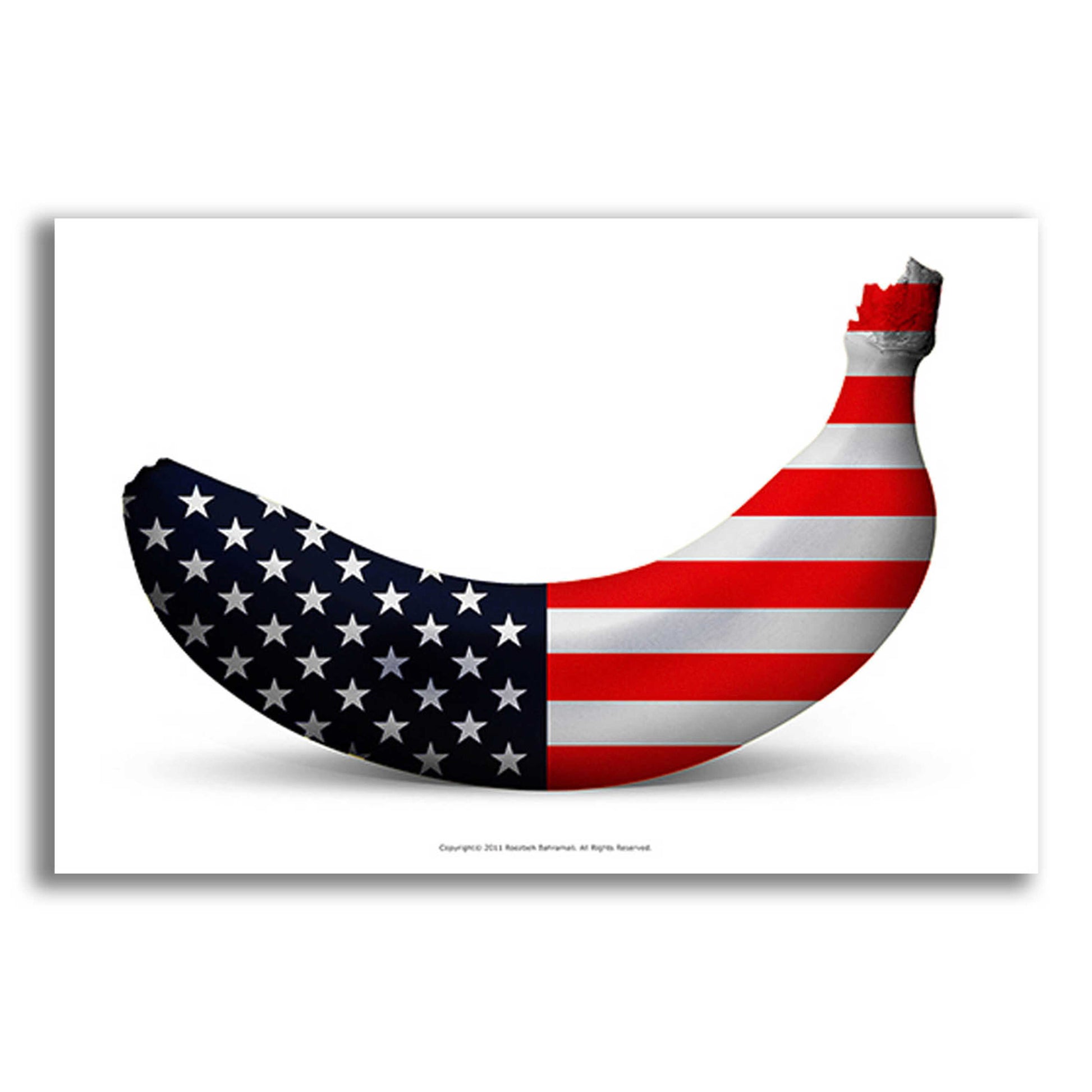 Epic Art 'American Banana' by Roozbeh Bahramali, Acrylic Glass Wall Art,24x16