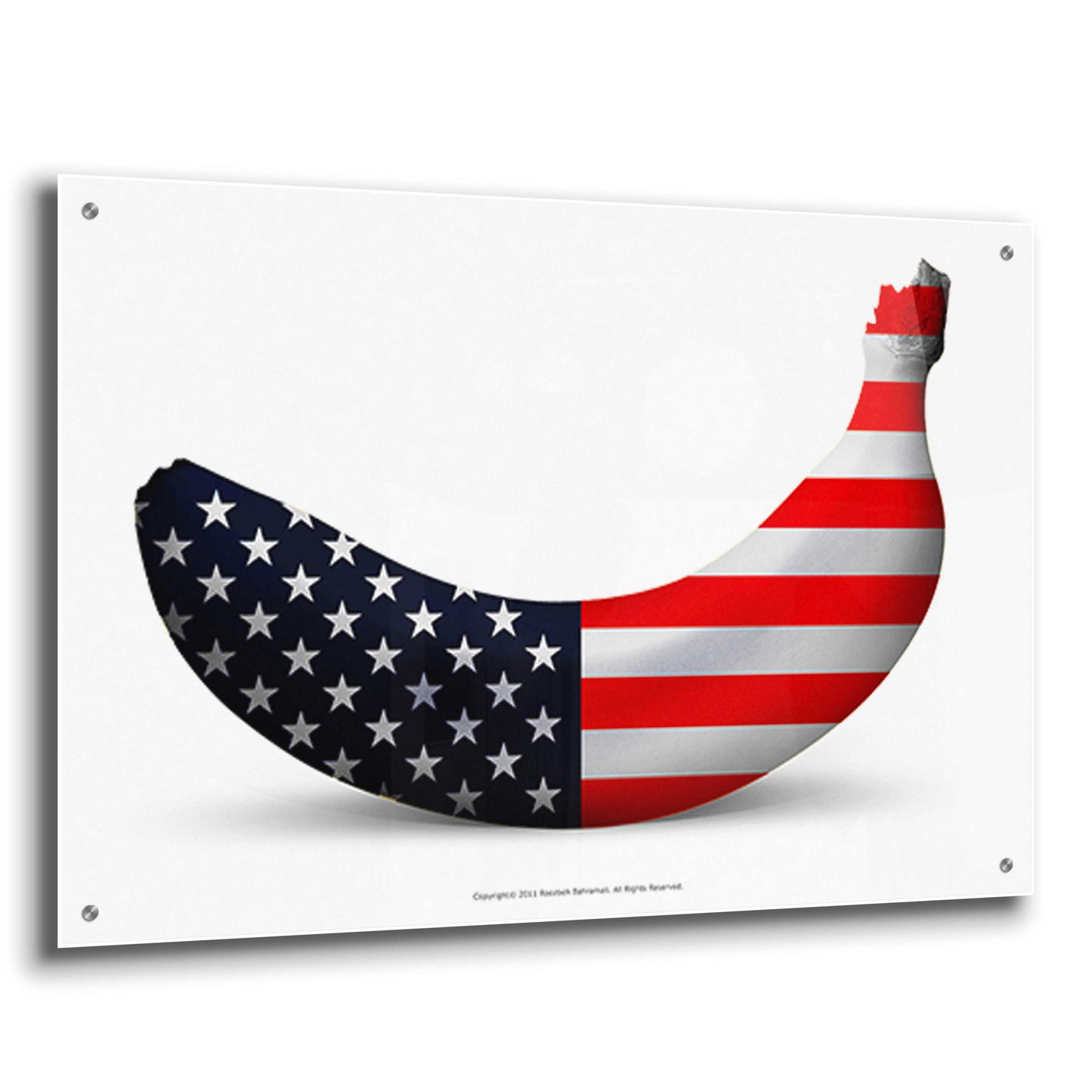 Epic Art 'American Banana' by Roozbeh Bahramali, Acrylic Glass Wall Art,36x24