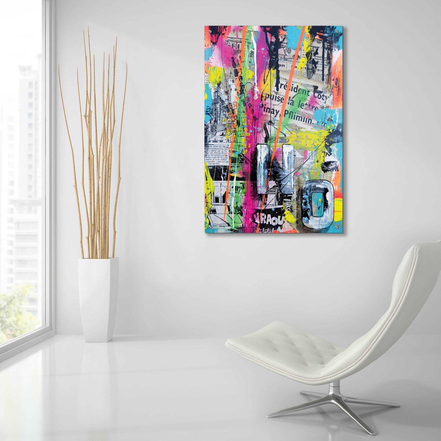 Epic Art 'Colorful Denial' by David Drioton, Acrylic Glass Wall Art,24x36