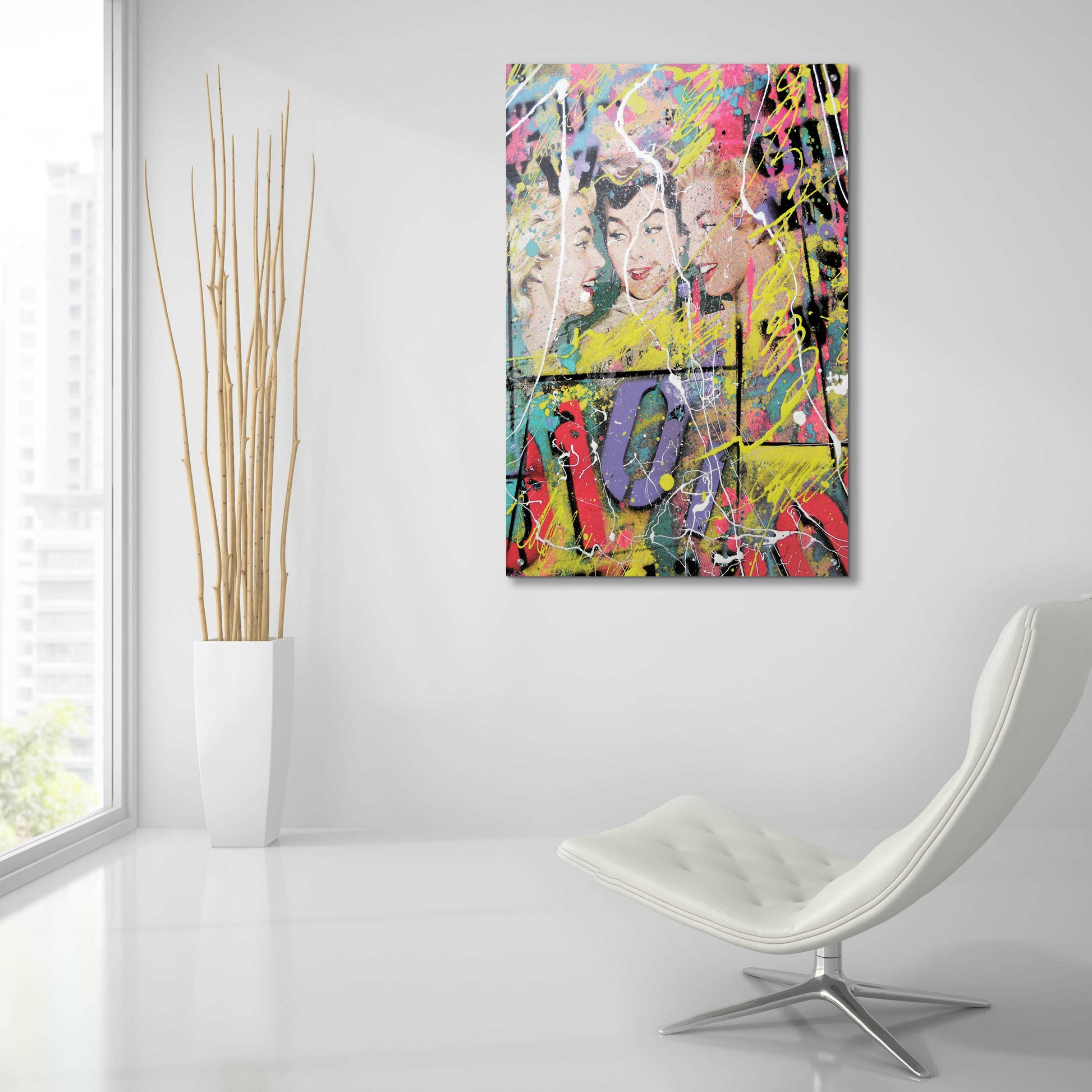 Epic Art 'Gossip' by David Drioton, Acrylic Glass Wall Art,24x36