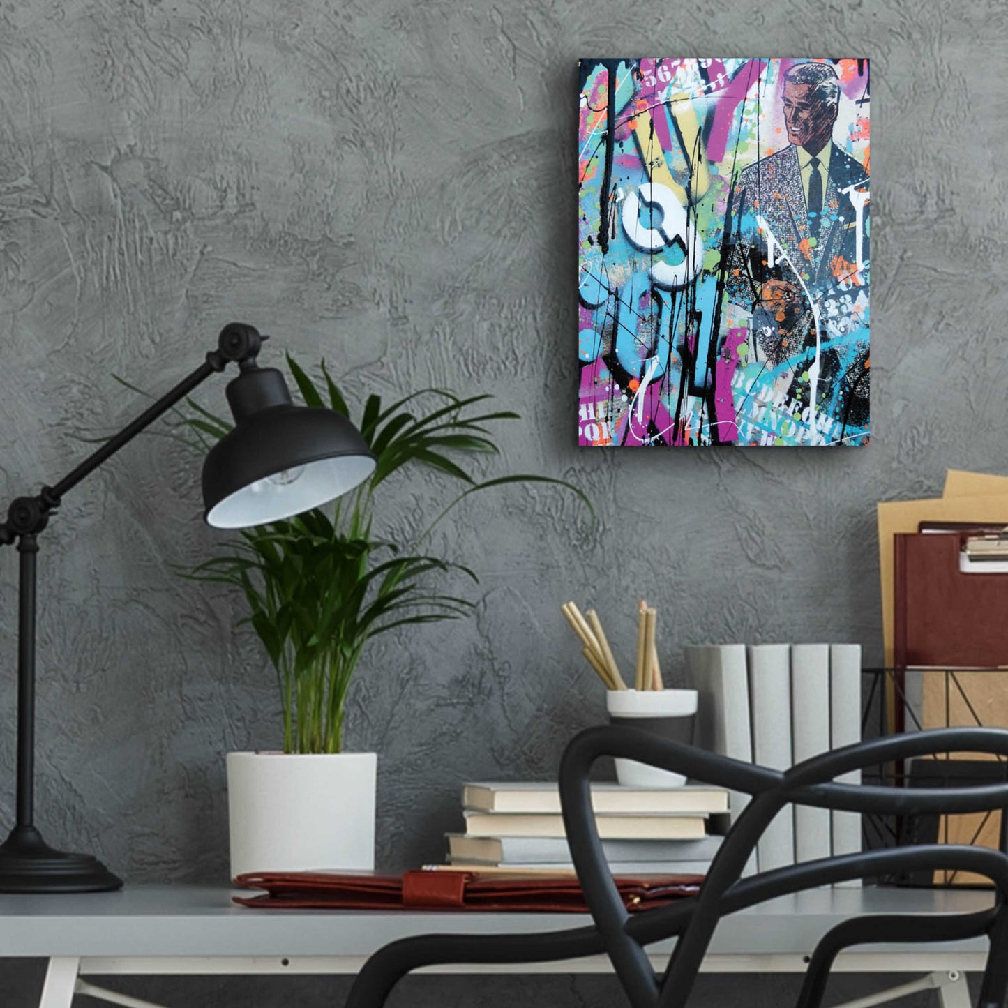 Epic Art 'Graffiti comics' by David Drioton, Acrylic Glass Wall Art,12x16