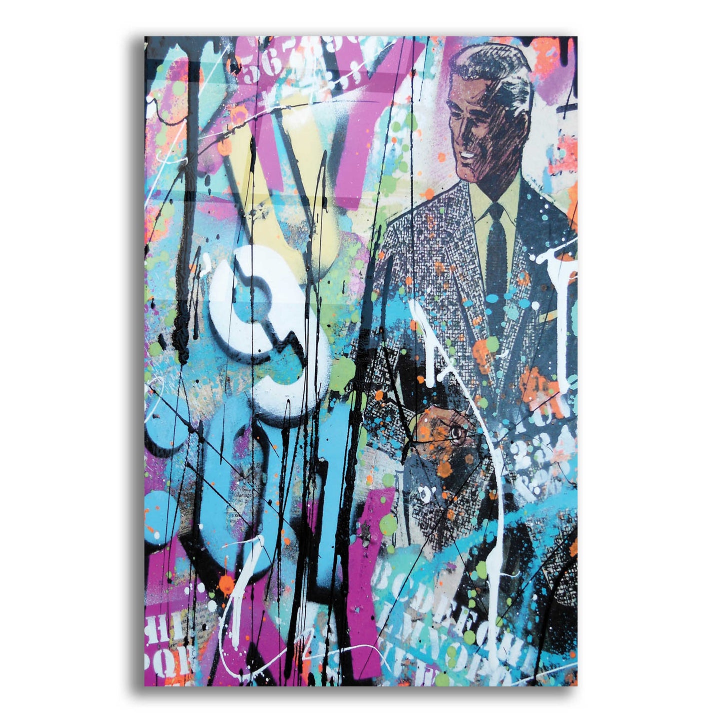 Epic Art 'Graffiti comics' by David Drioton, Acrylic Glass Wall Art,12x16