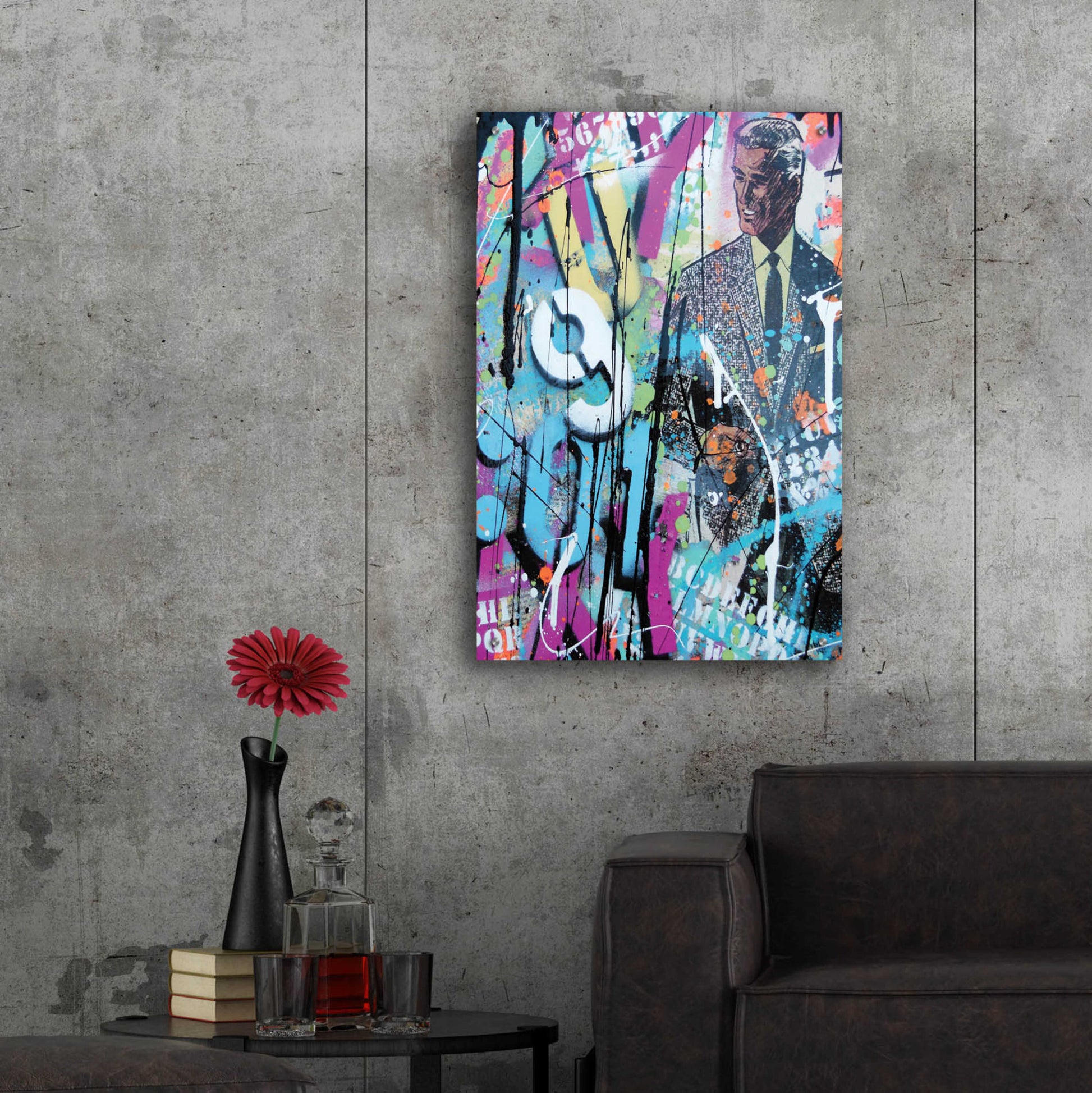 Epic Art 'Graffiti comics' by David Drioton, Acrylic Glass Wall Art,24x36