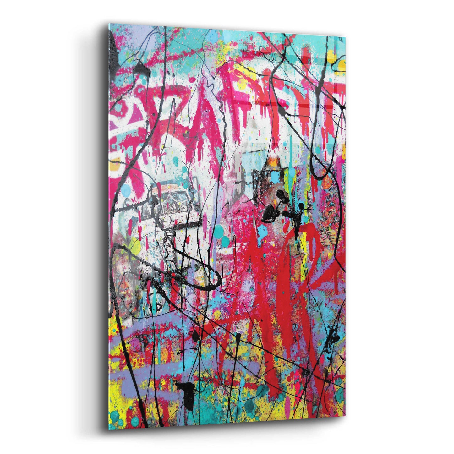 Epic Art 'Graffiti' by David Drioton, Acrylic Glass Wall Art,12x16