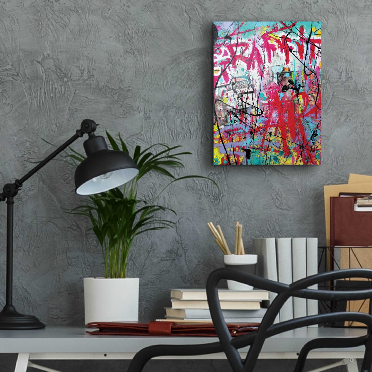 Epic Art 'Graffiti' by David Drioton, Acrylic Glass Wall Art,12x16