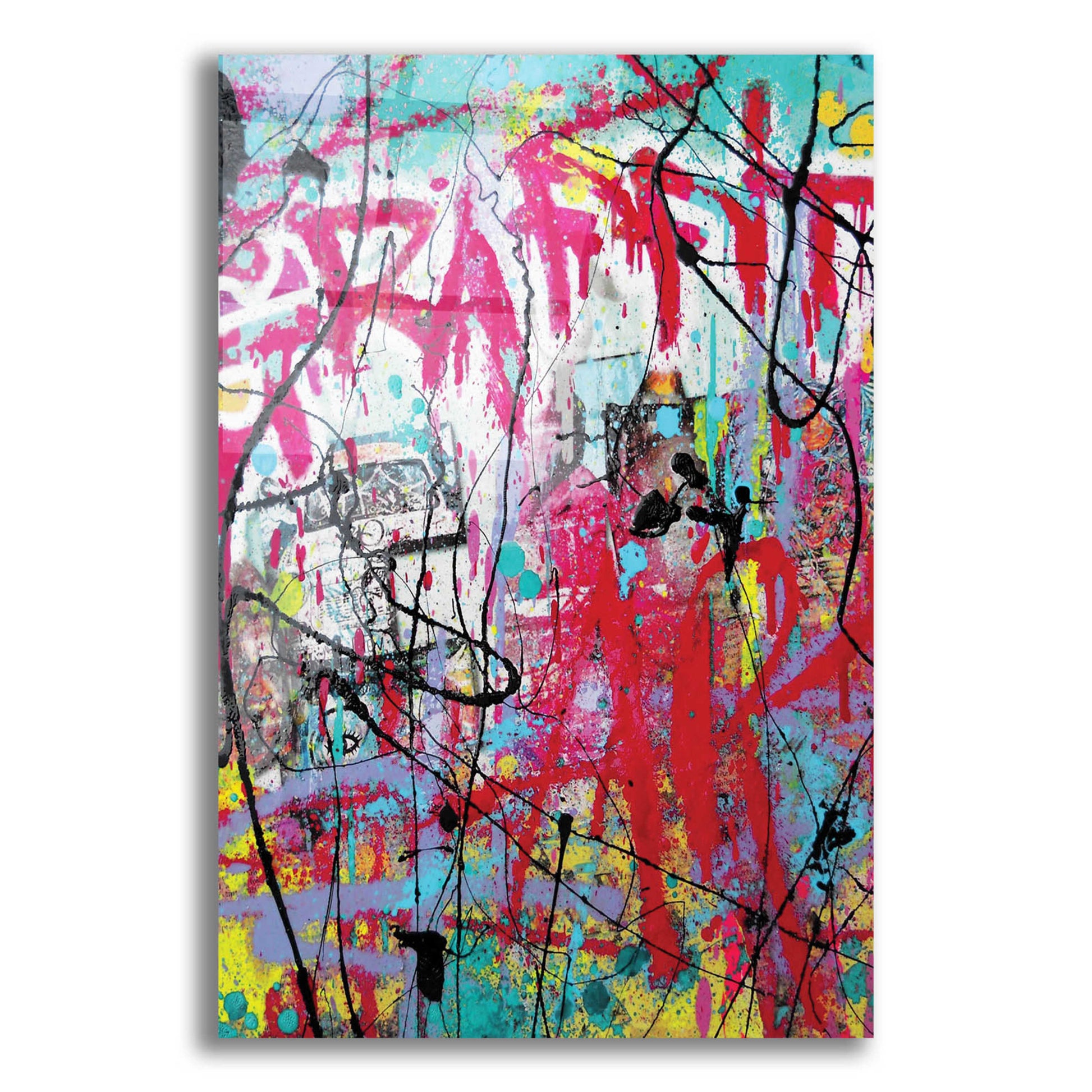 Epic Art 'Graffiti' by David Drioton, Acrylic Glass Wall Art,12x16