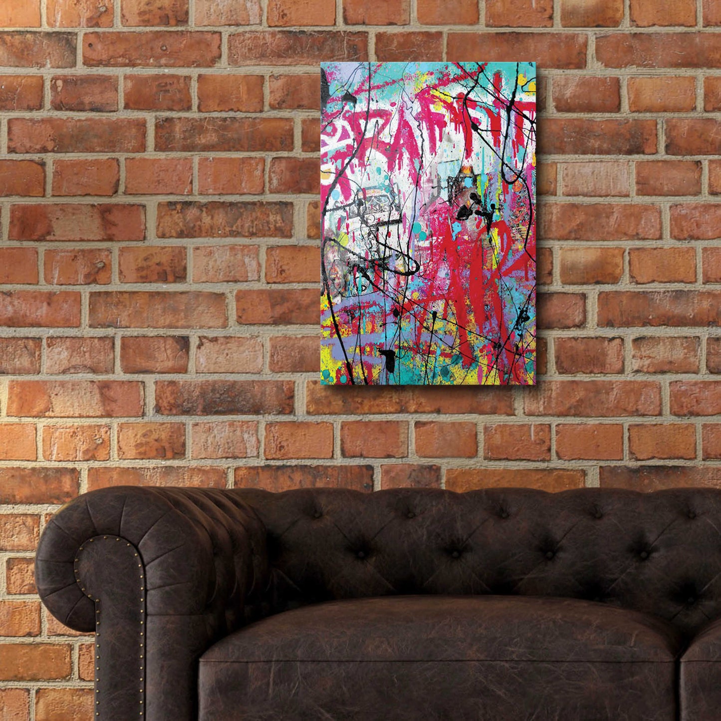 Epic Art 'Graffiti' by David Drioton, Acrylic Glass Wall Art,16x24