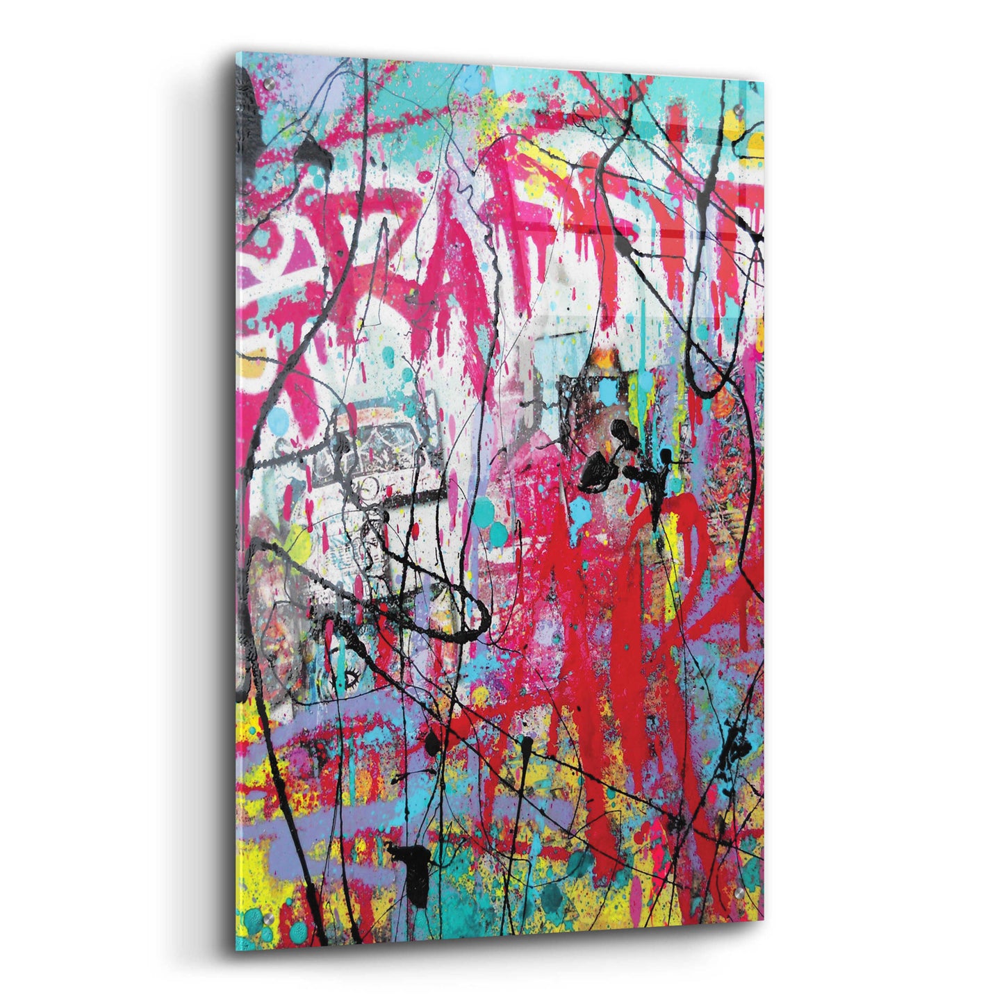 Epic Art 'Graffiti' by David Drioton, Acrylic Glass Wall Art,24x36