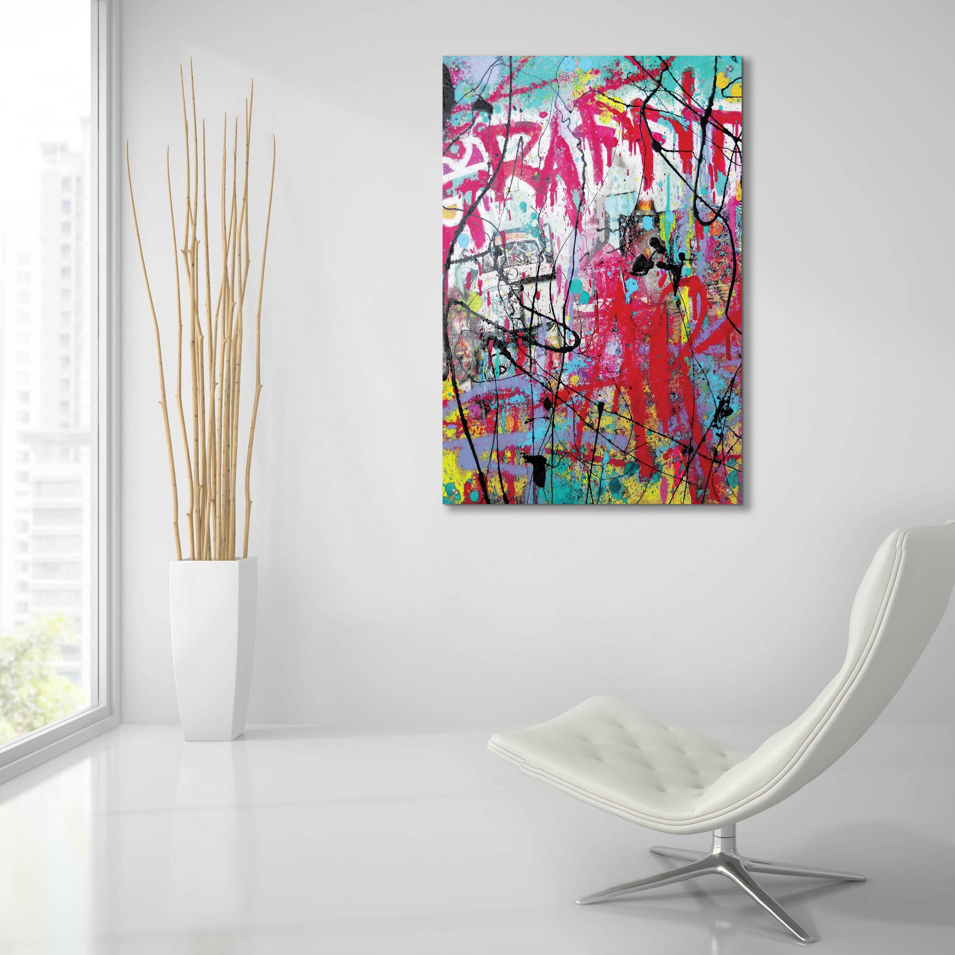 Epic Art 'Graffiti' by David Drioton, Acrylic Glass Wall Art,24x36