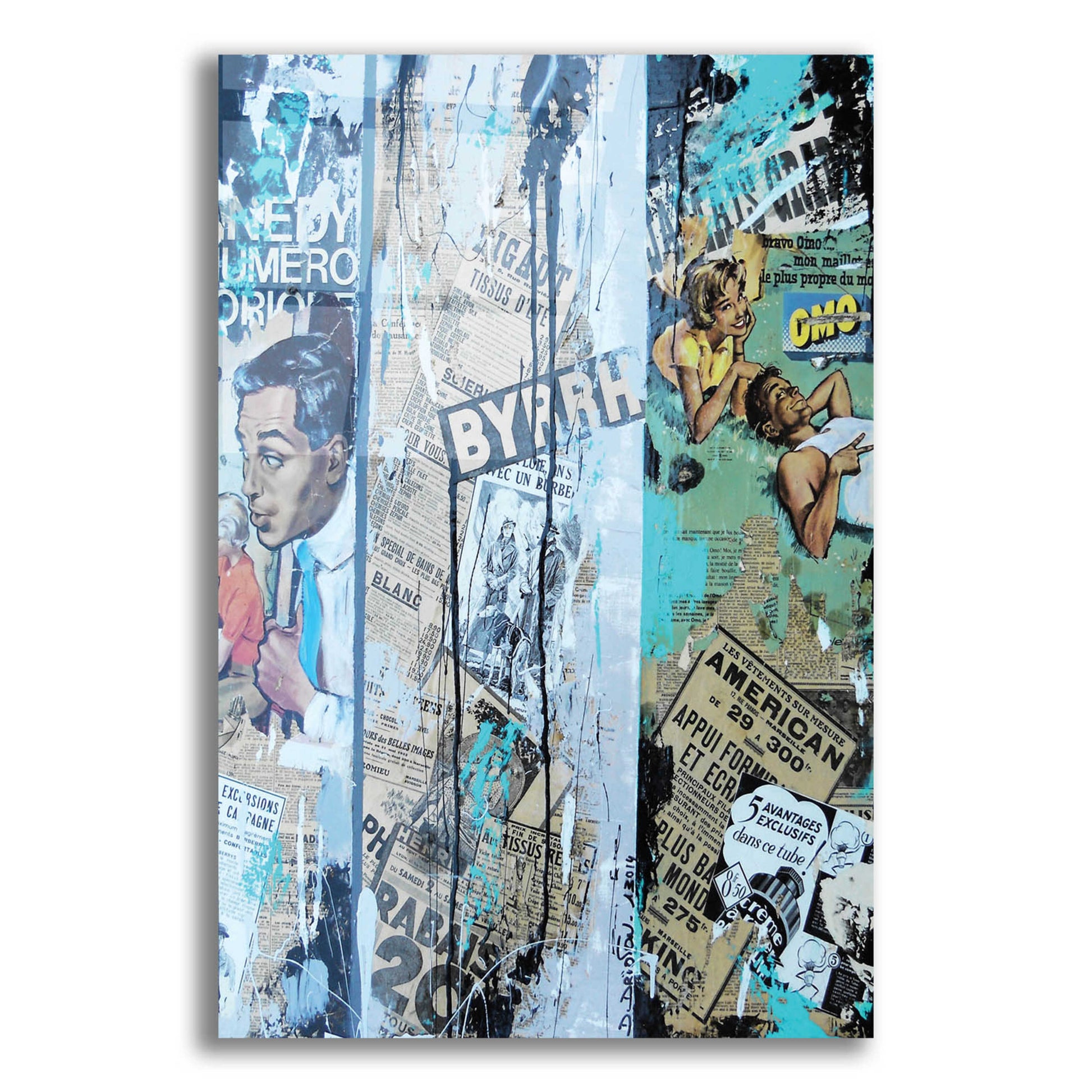 Epic Art 'Old News 2' by David Drioton, Acrylic Glass Wall Art