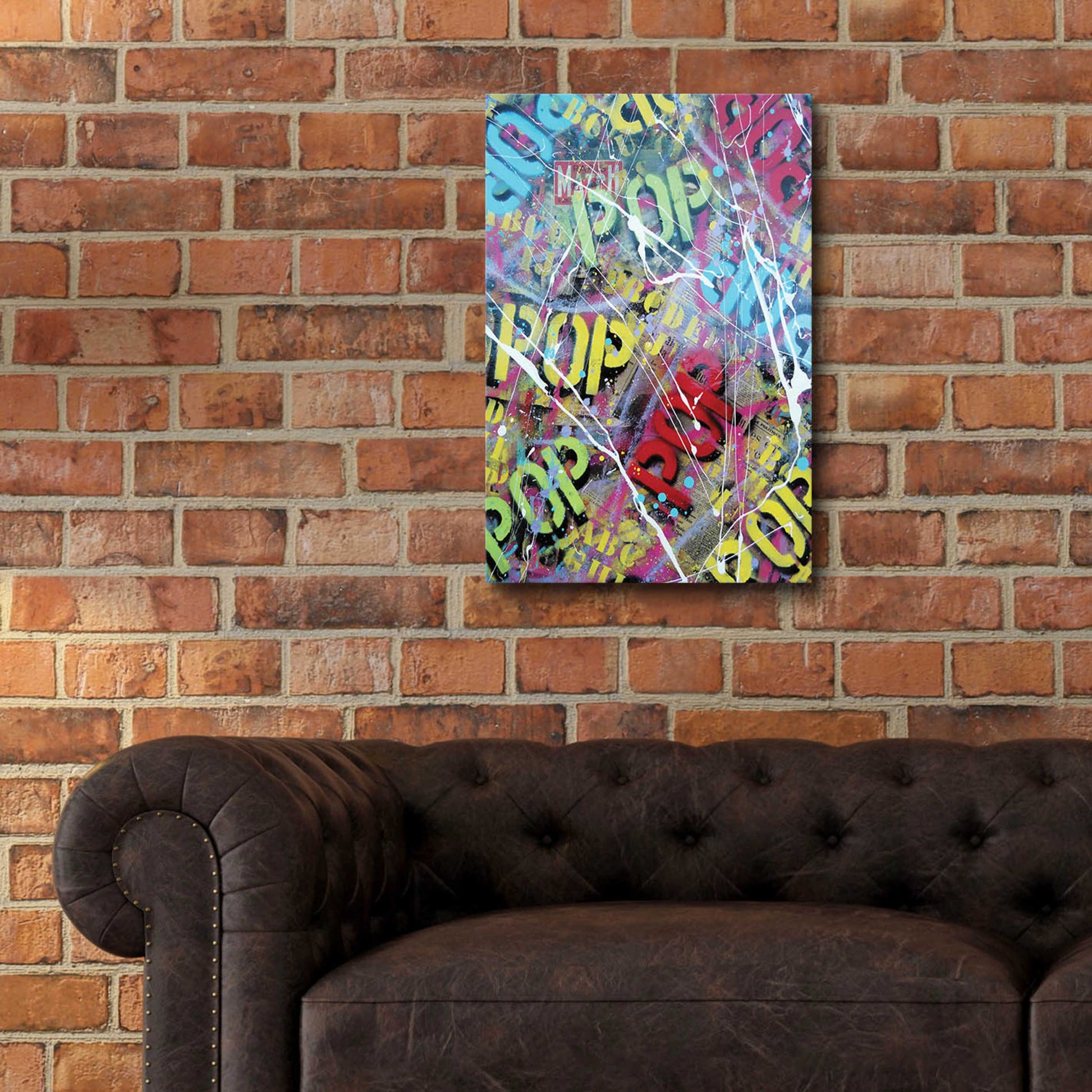 Epic Art 'Pop as Brushstokes' by David Drioton, Acrylic Glass Wall Art,16x24