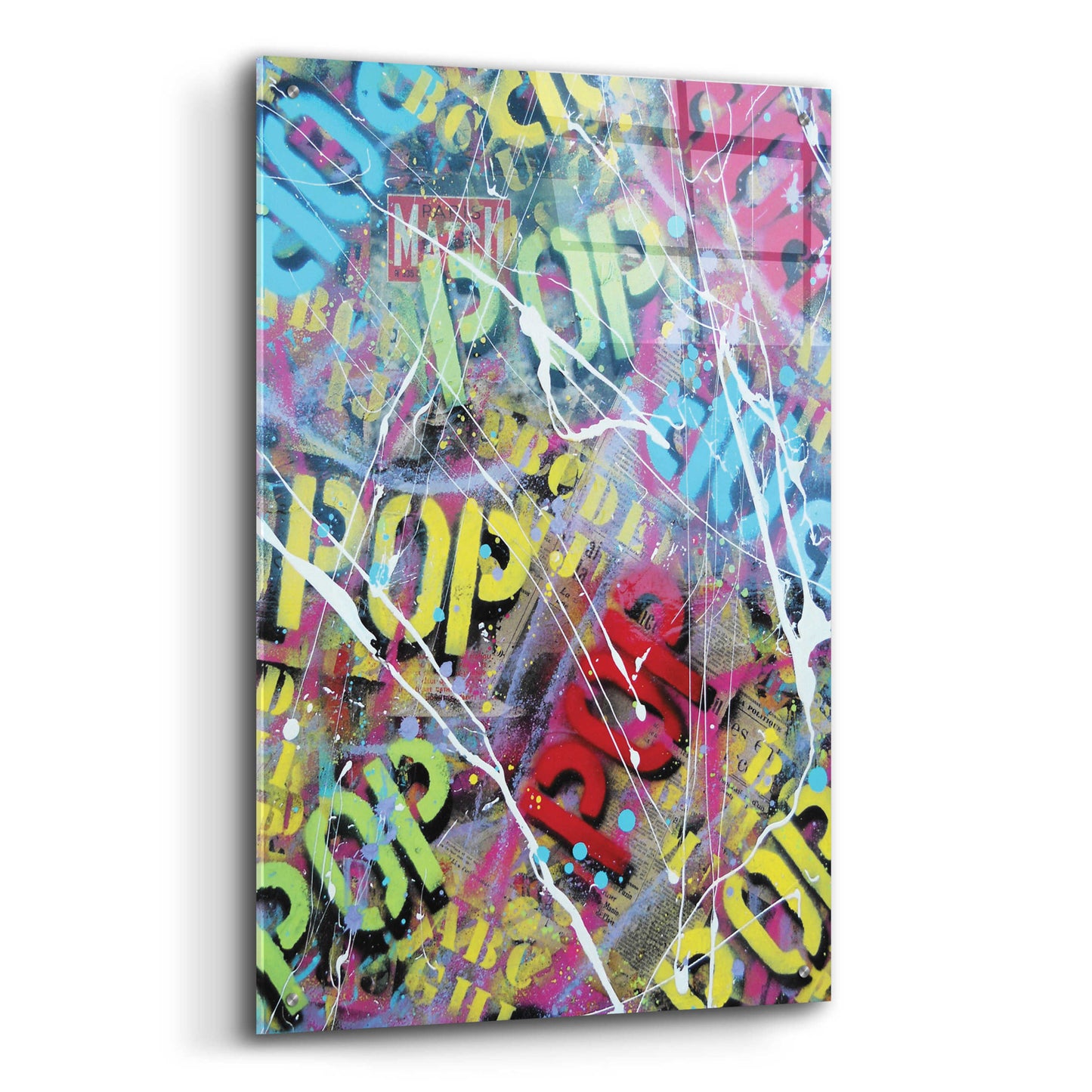 Epic Art 'Pop as Brushstokes' by David Drioton, Acrylic Glass Wall Art,24x36