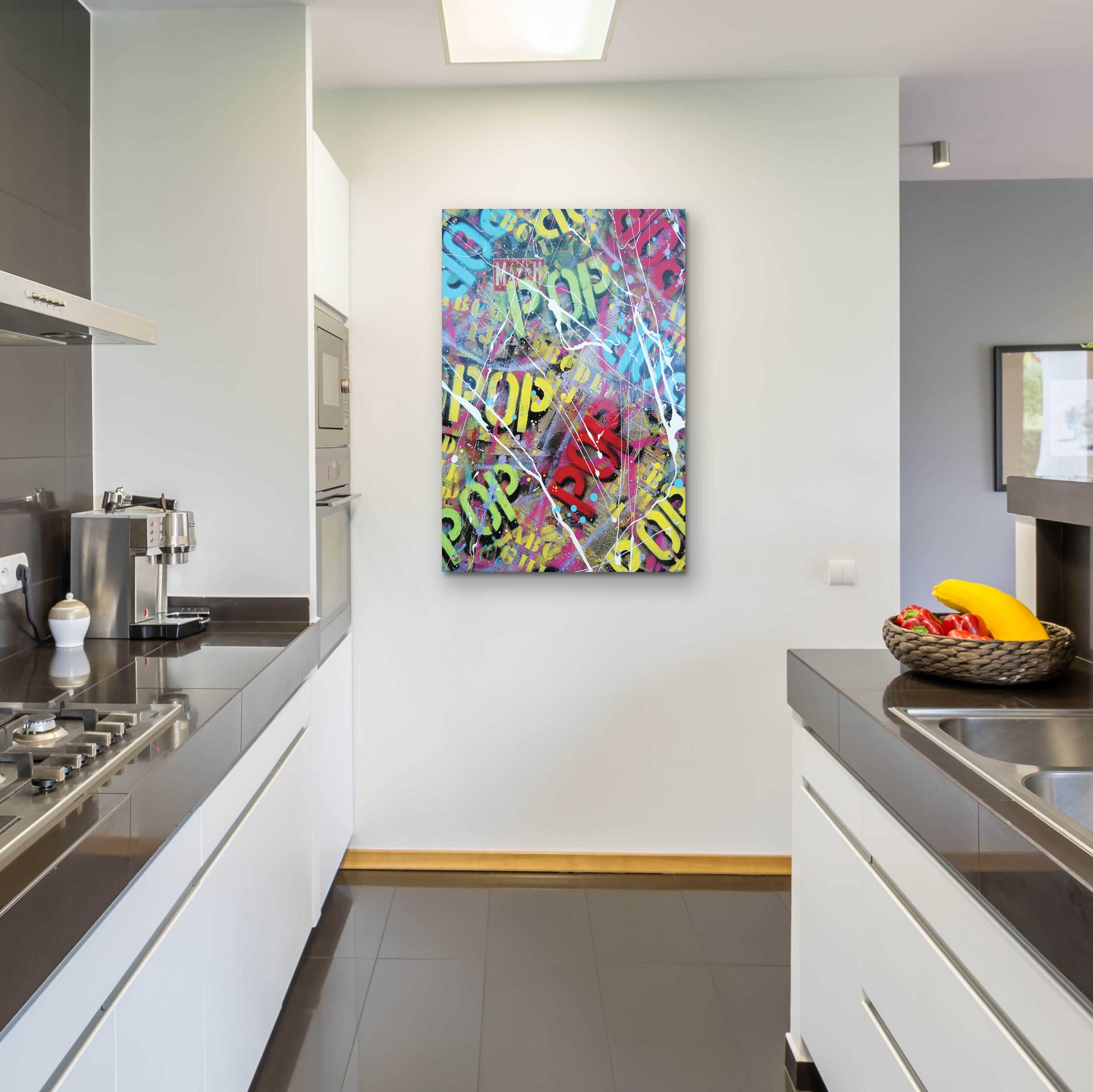 Epic Art 'Pop as Brushstokes' by David Drioton, Acrylic Glass Wall Art,24x36