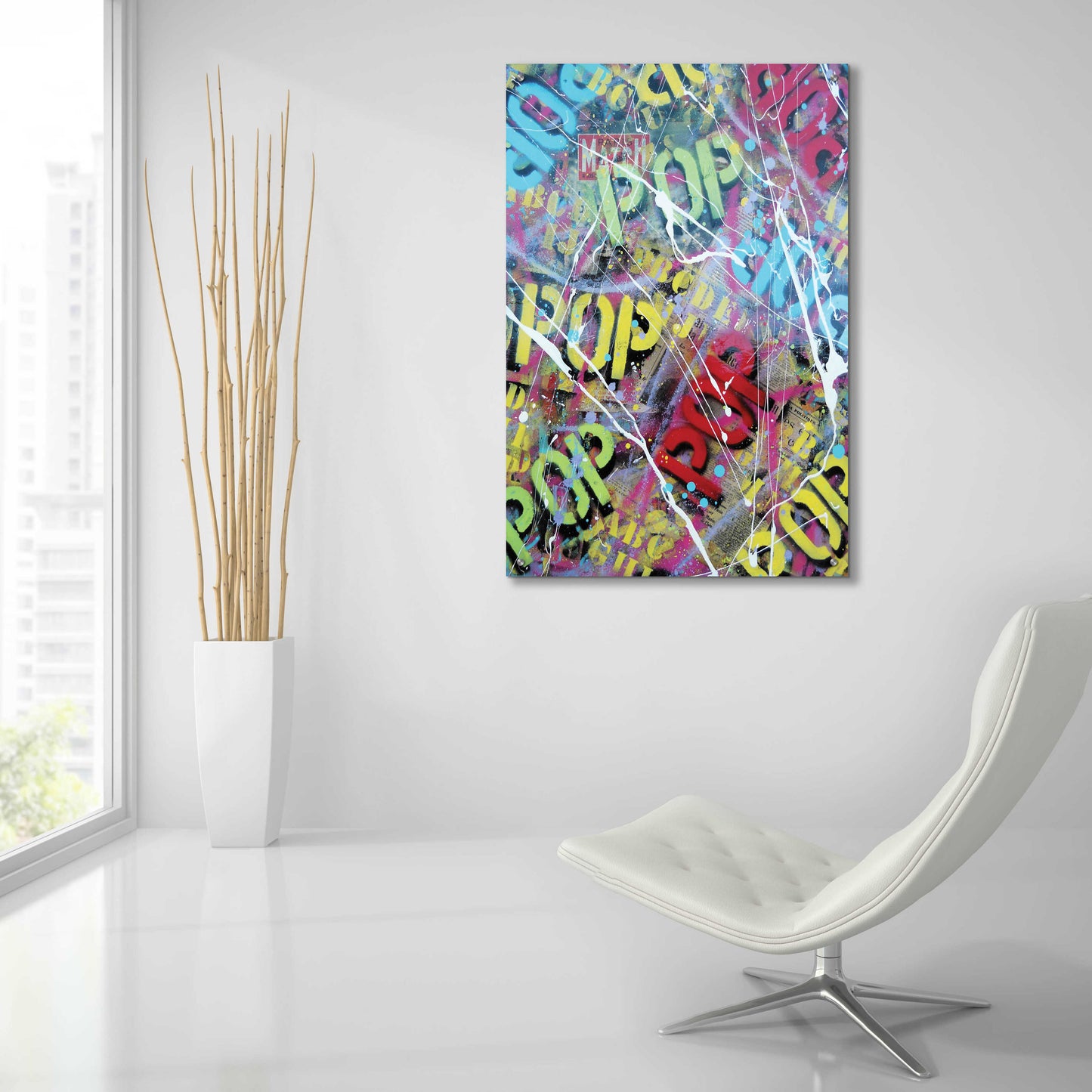 Epic Art 'Pop as Brushstokes' by David Drioton, Acrylic Glass Wall Art,24x36