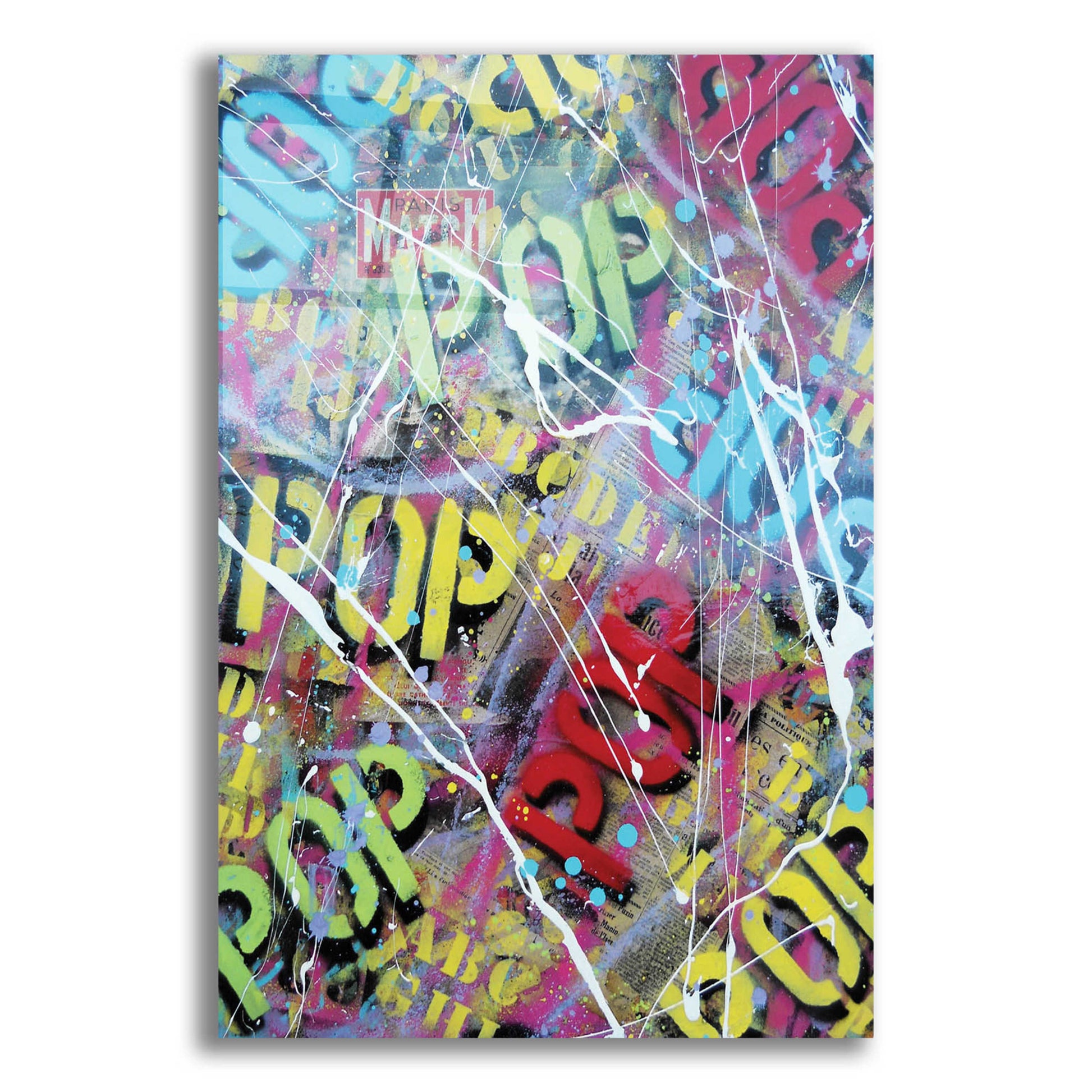 Epic Art 'Pop as Brushstokes' by David Drioton, Acrylic Glass Wall Art