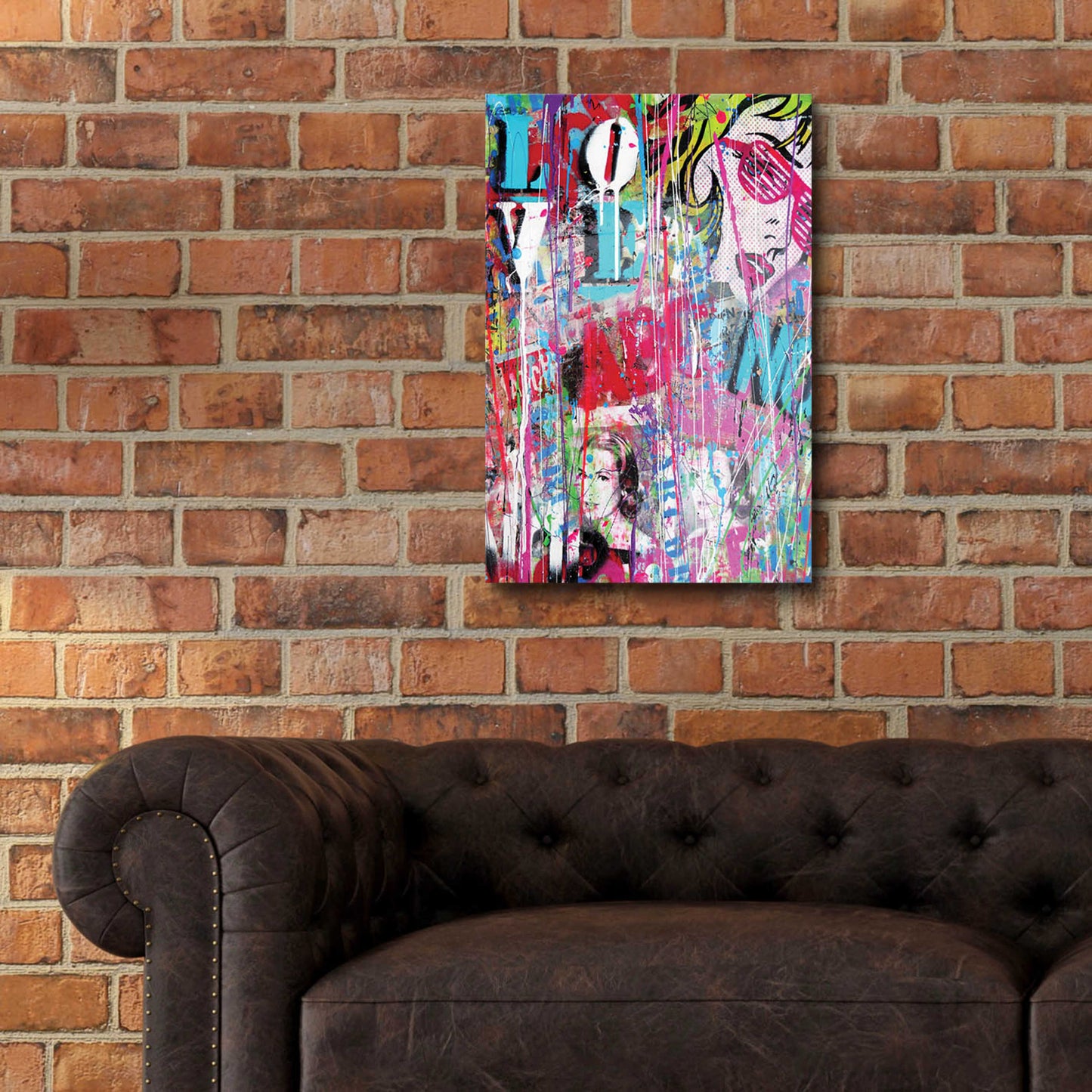 Epic Art 'Pop Love' by David Drioton, Acrylic Glass Wall Art,16x24