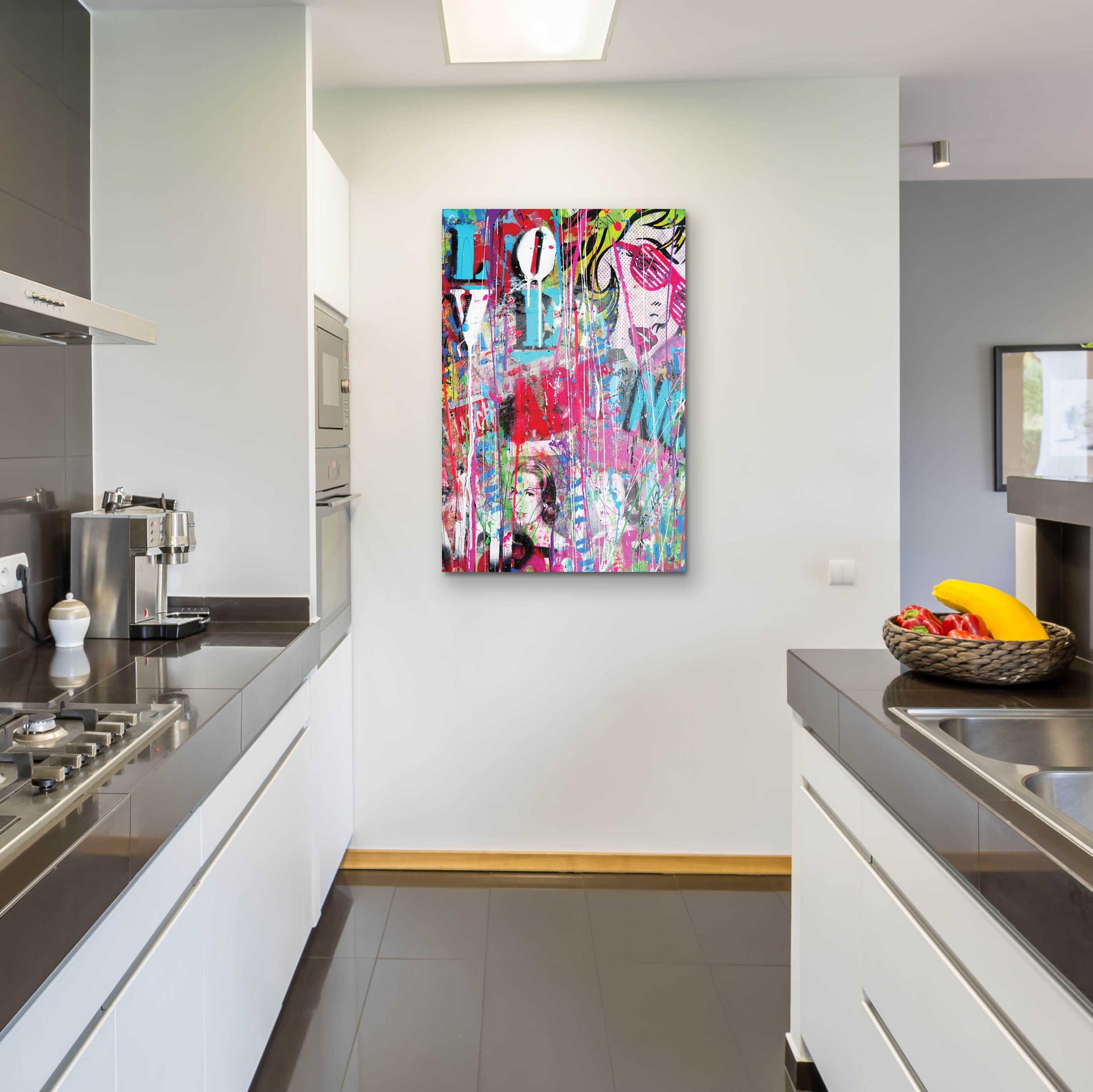 Epic Art 'Pop Love' by David Drioton, Acrylic Glass Wall Art,24x36