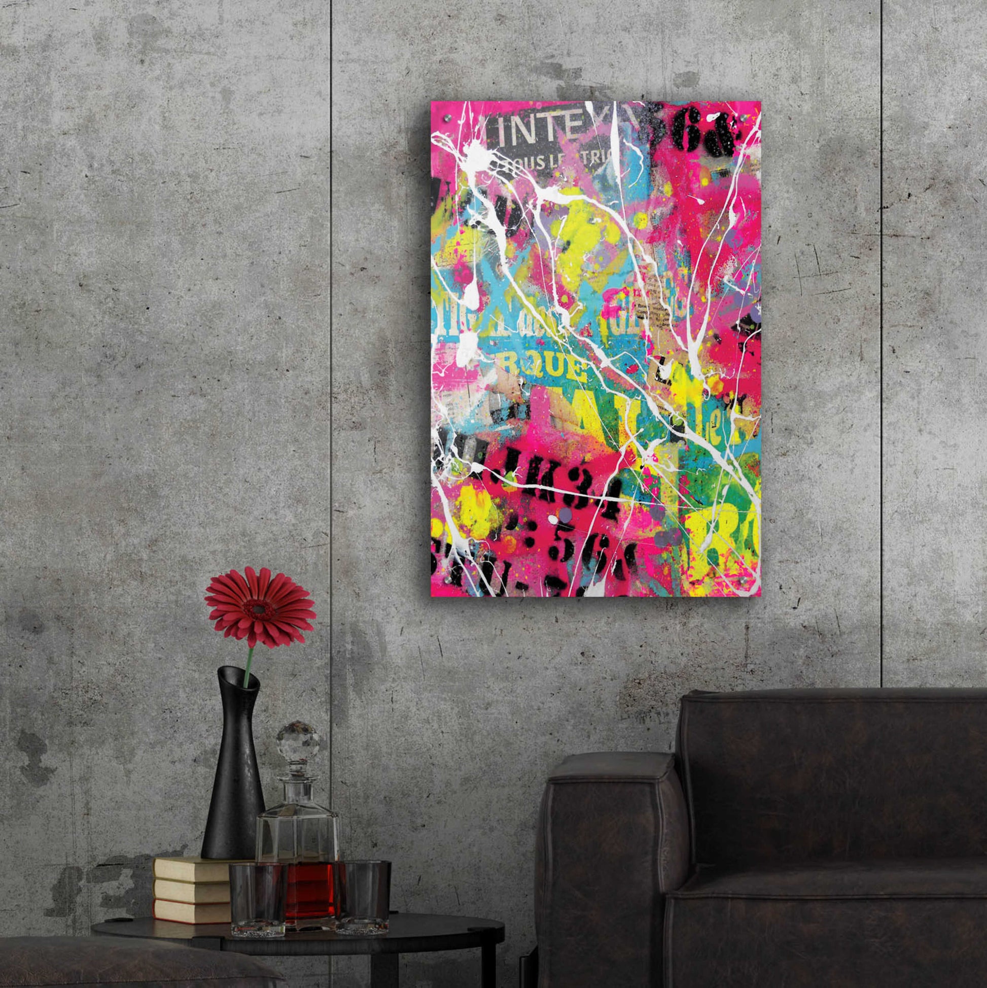 Epic Art 'Words as Brushstrokes' by David Drioton, Acrylic Glass Wall Art,24x36