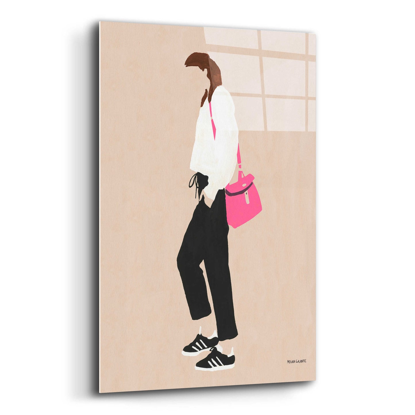 Epic Art 'Hot Pink Handbag' by Megan Galante, Acrylic Glass Wall Art,12x16