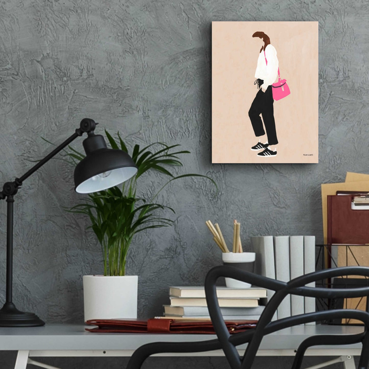 Epic Art 'Hot Pink Handbag' by Megan Galante, Acrylic Glass Wall Art,12x16