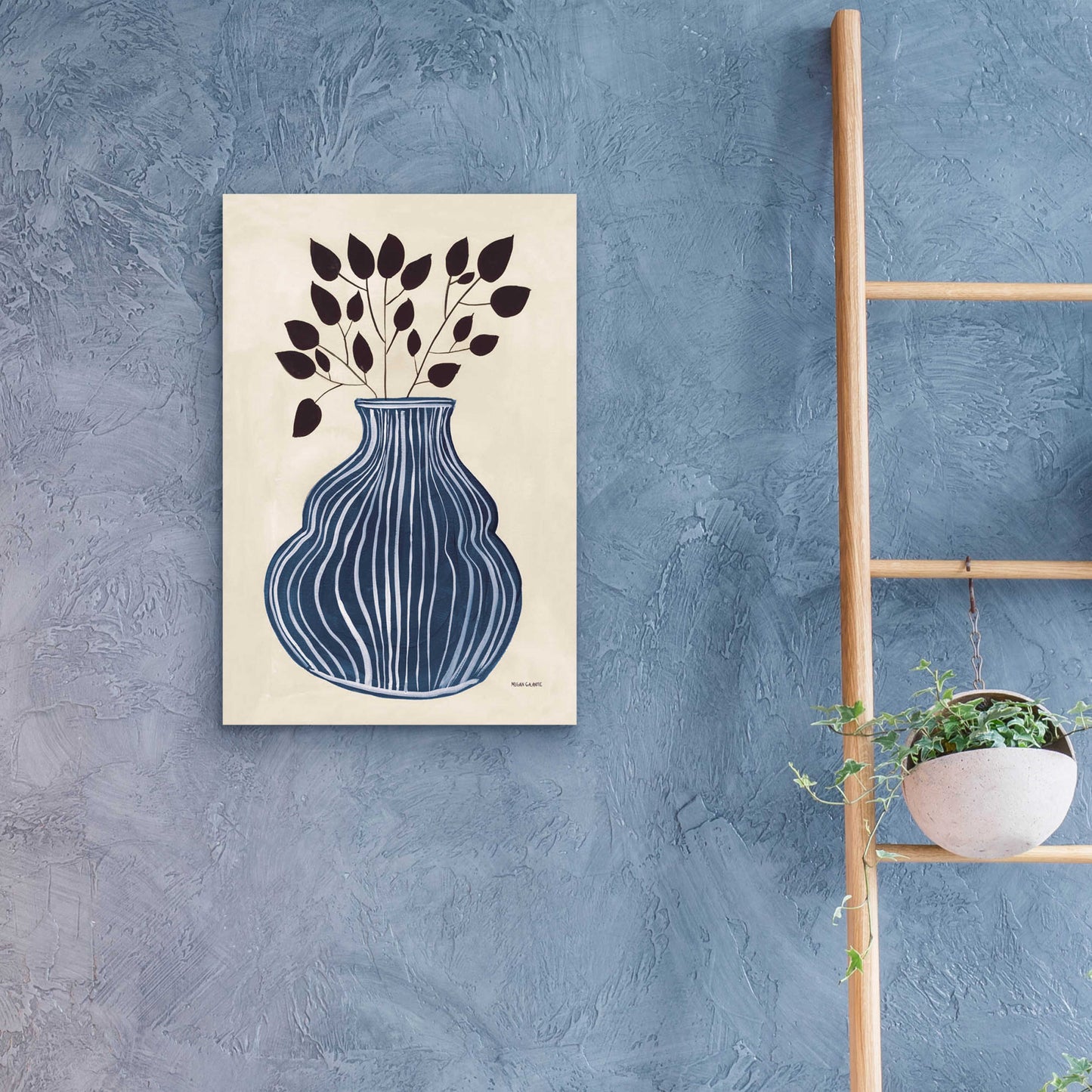 Epic Art 'Lapis Vase' by Megan Galante, Acrylic Glass Wall Art,16x24