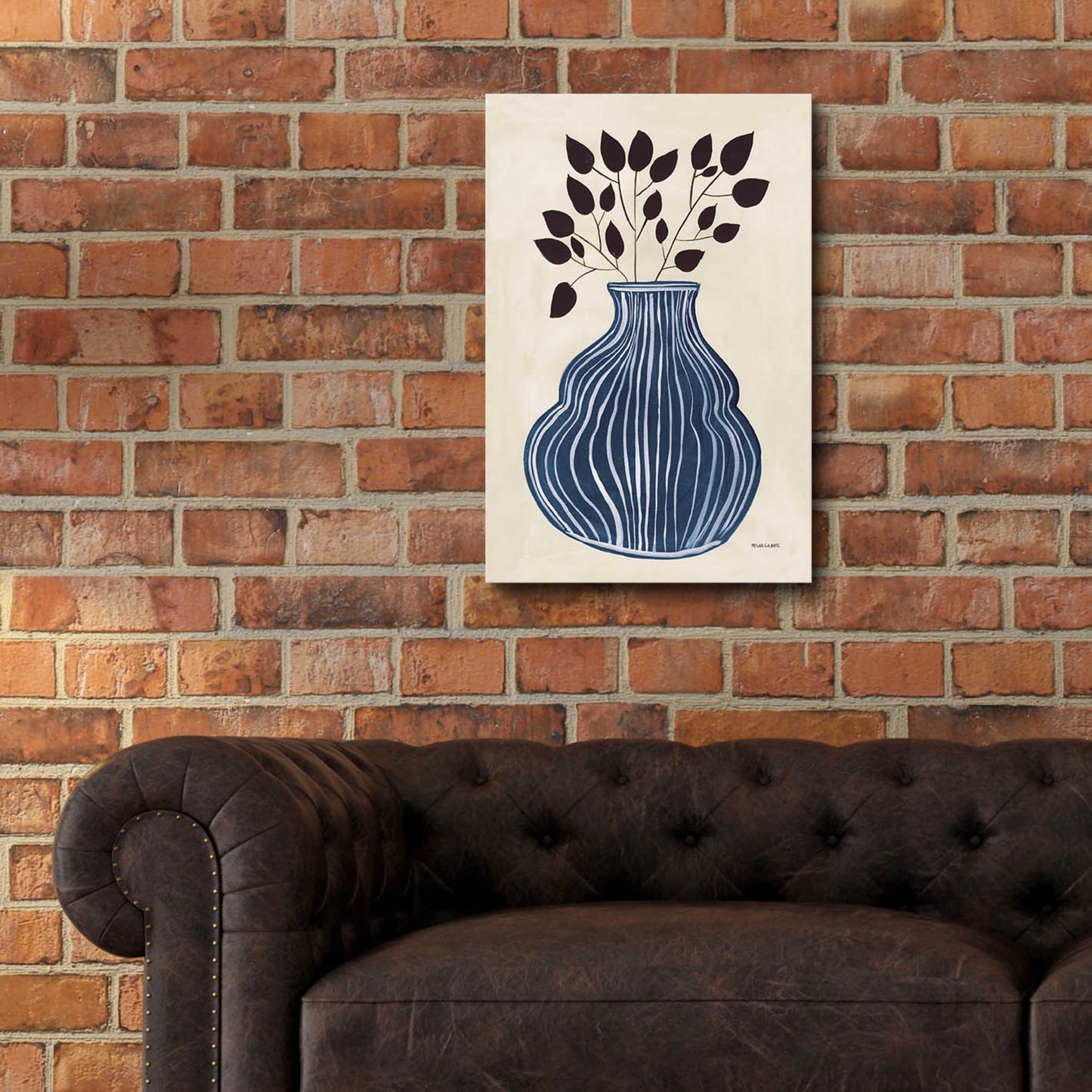 Epic Art 'Lapis Vase' by Megan Galante, Acrylic Glass Wall Art,16x24