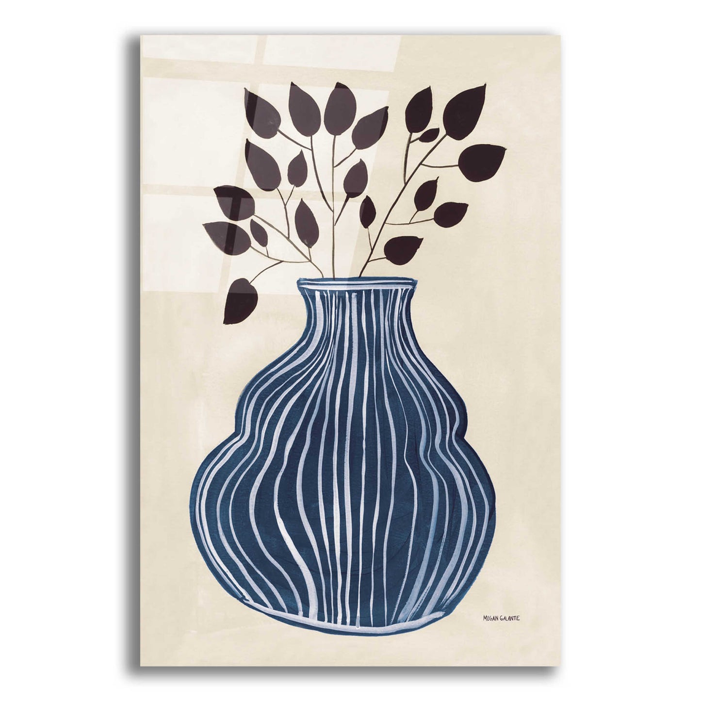 Epic Art 'Lapis Vase' by Megan Galante, Acrylic Glass Wall Art,16x24