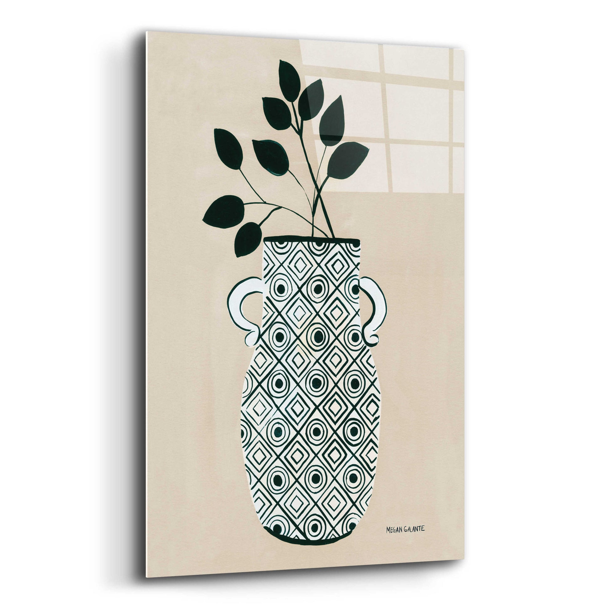 Epic Art 'Luna Vase' by Megan Galante, Acrylic Glass Wall Art,12x16