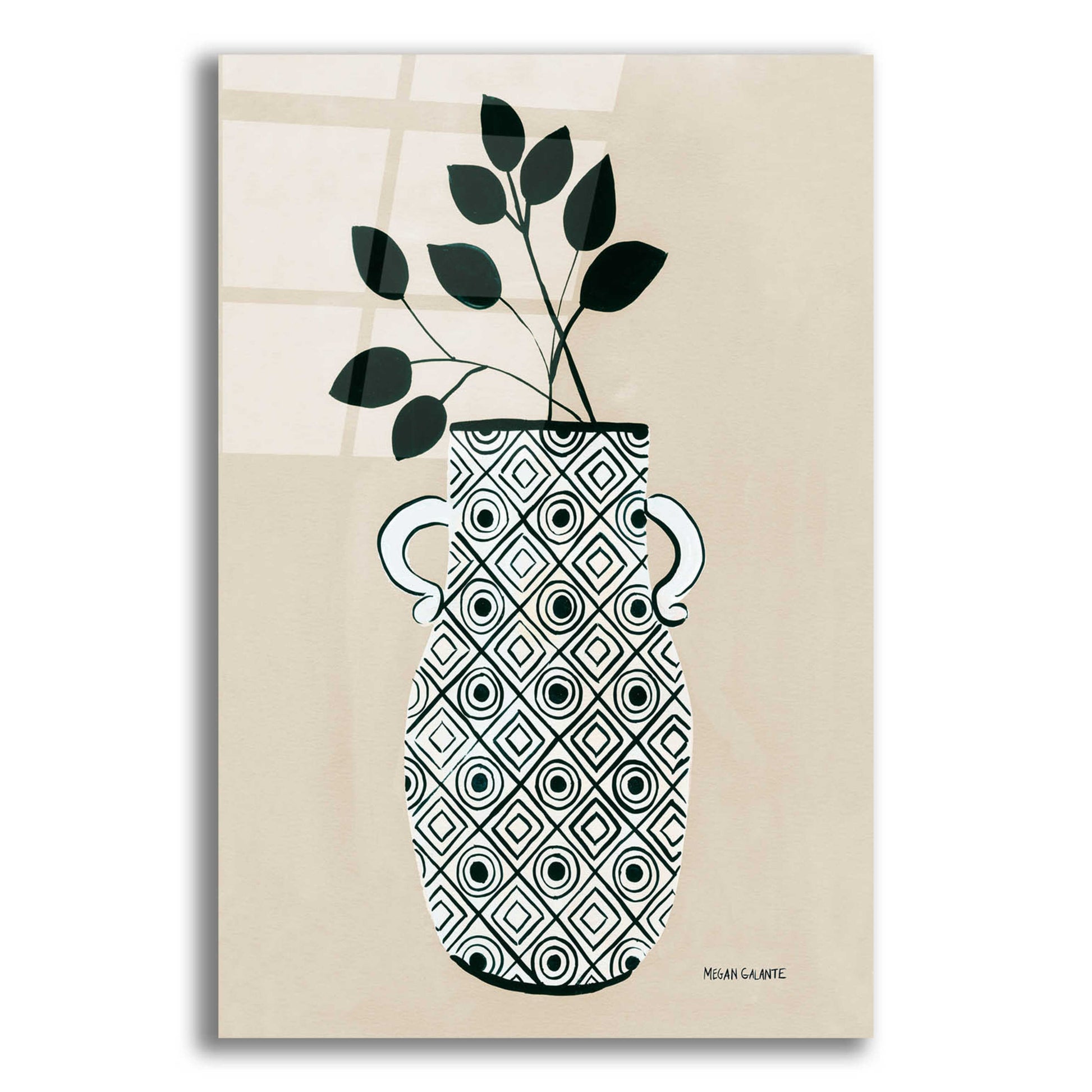 Epic Art 'Luna Vase' by Megan Galante, Acrylic Glass Wall Art,12x16