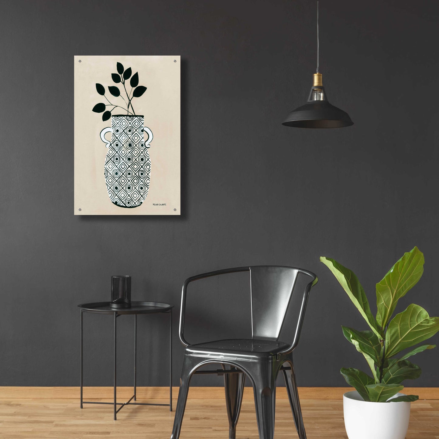 Epic Art 'Luna Vase' by Megan Galante, Acrylic Glass Wall Art,24x36