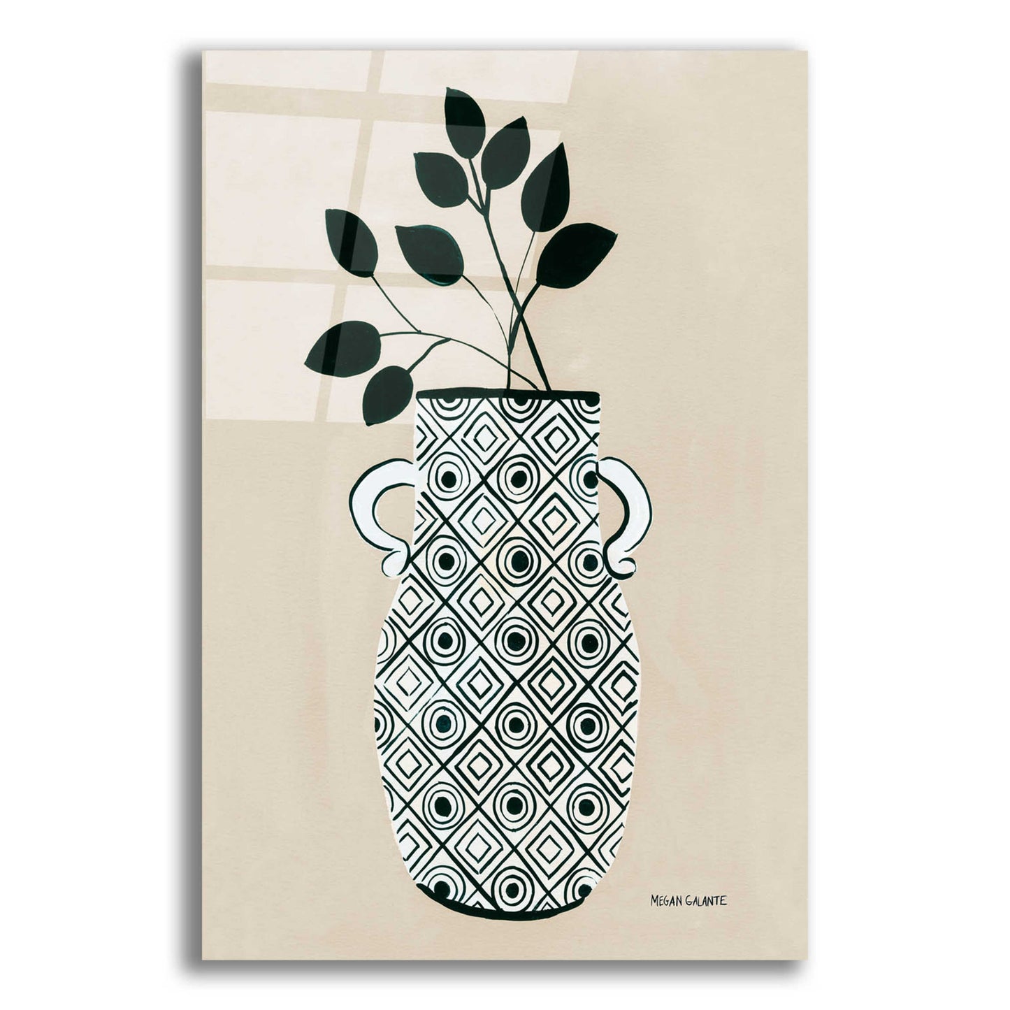 Epic Art 'Luna Vase' by Megan Galante, Acrylic Glass Wall Art