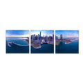 Epic Art 'Cotton Candy Sunset in Chicago' by Epic Portfolio, Acrylic Glass Wall Art, 3 Piece Set