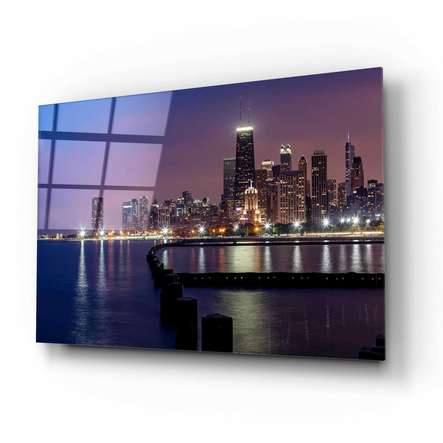 Epic Art 'Chicago - North Beach' by Epic Portfolio, Acrylic Glass Wall Art,16x12