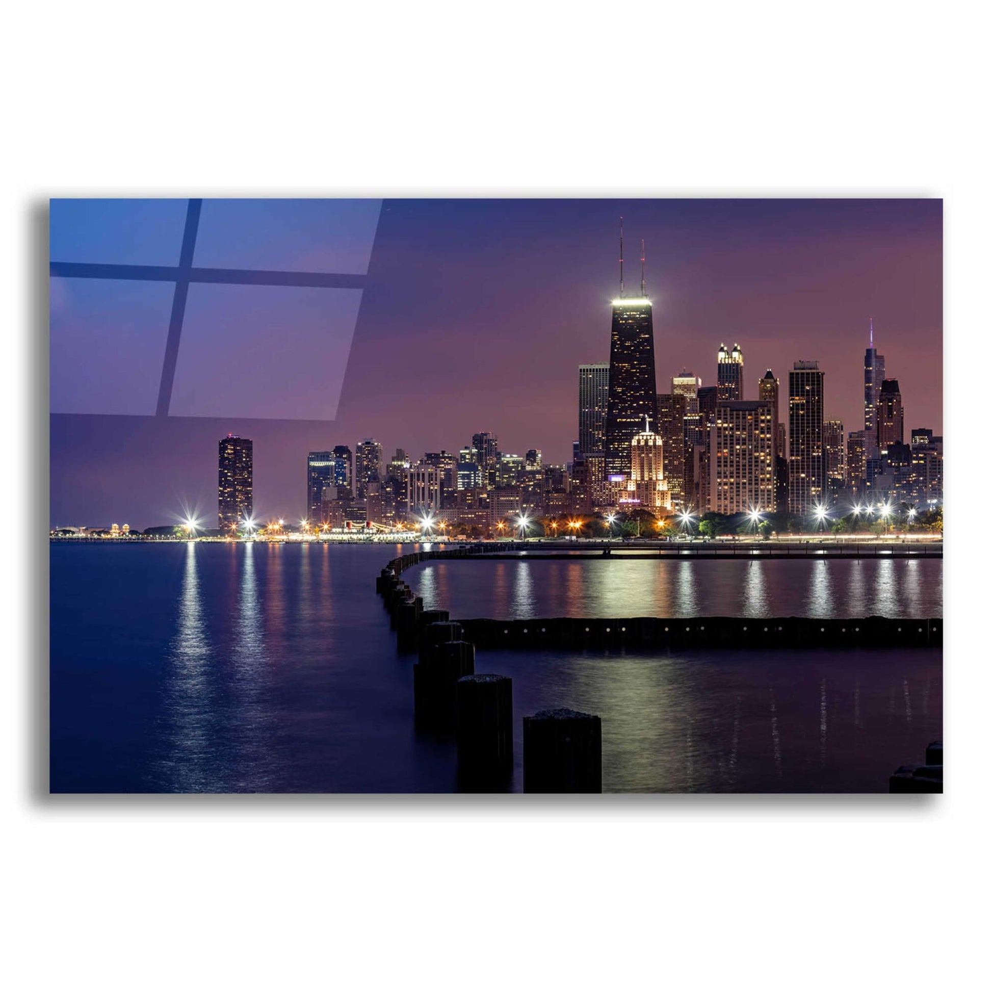 Epic Art 'Chicago - North Beach' by Epic Portfolio, Acrylic Glass Wall Art,16x12