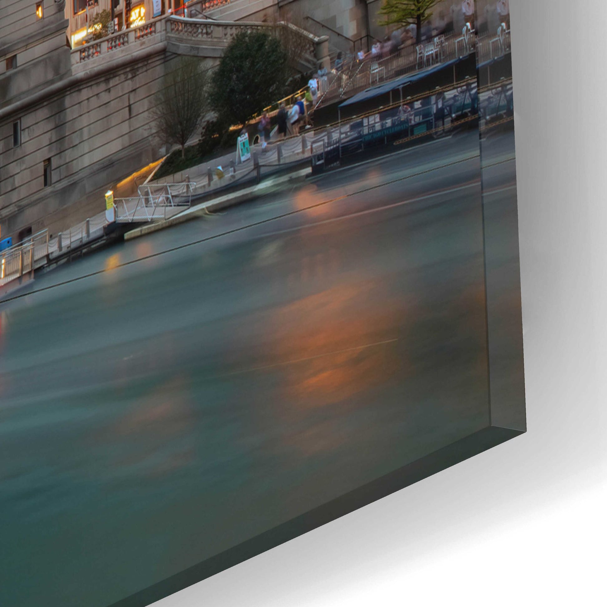 Epic Art 'Chicago River' by Epic Portfolio, Acrylic Glass Wall Art,16x12