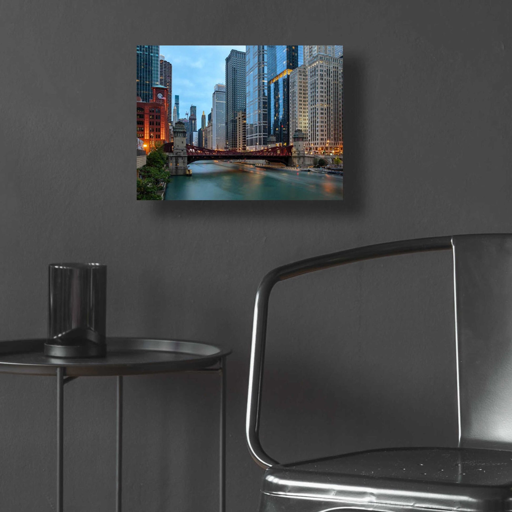 Epic Art 'Chicago River' by Epic Portfolio, Acrylic Glass Wall Art,16x12