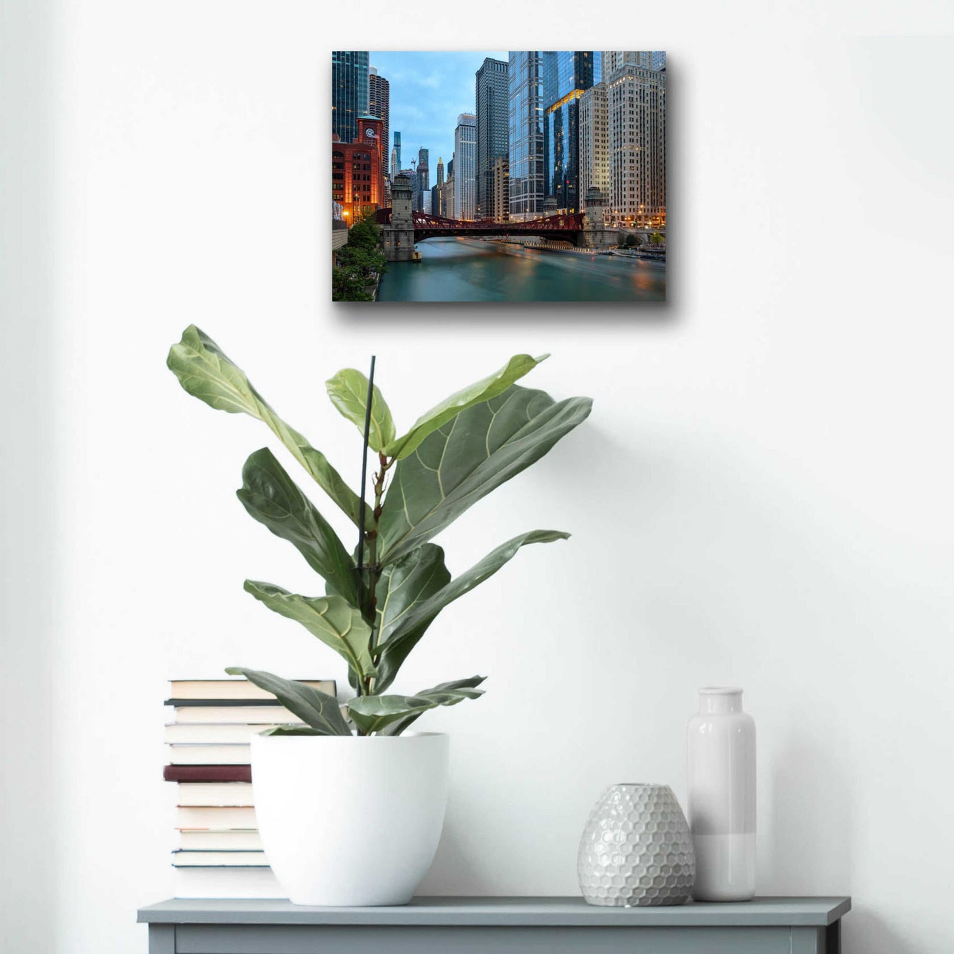 Epic Art 'Chicago River' by Epic Portfolio, Acrylic Glass Wall Art,16x12