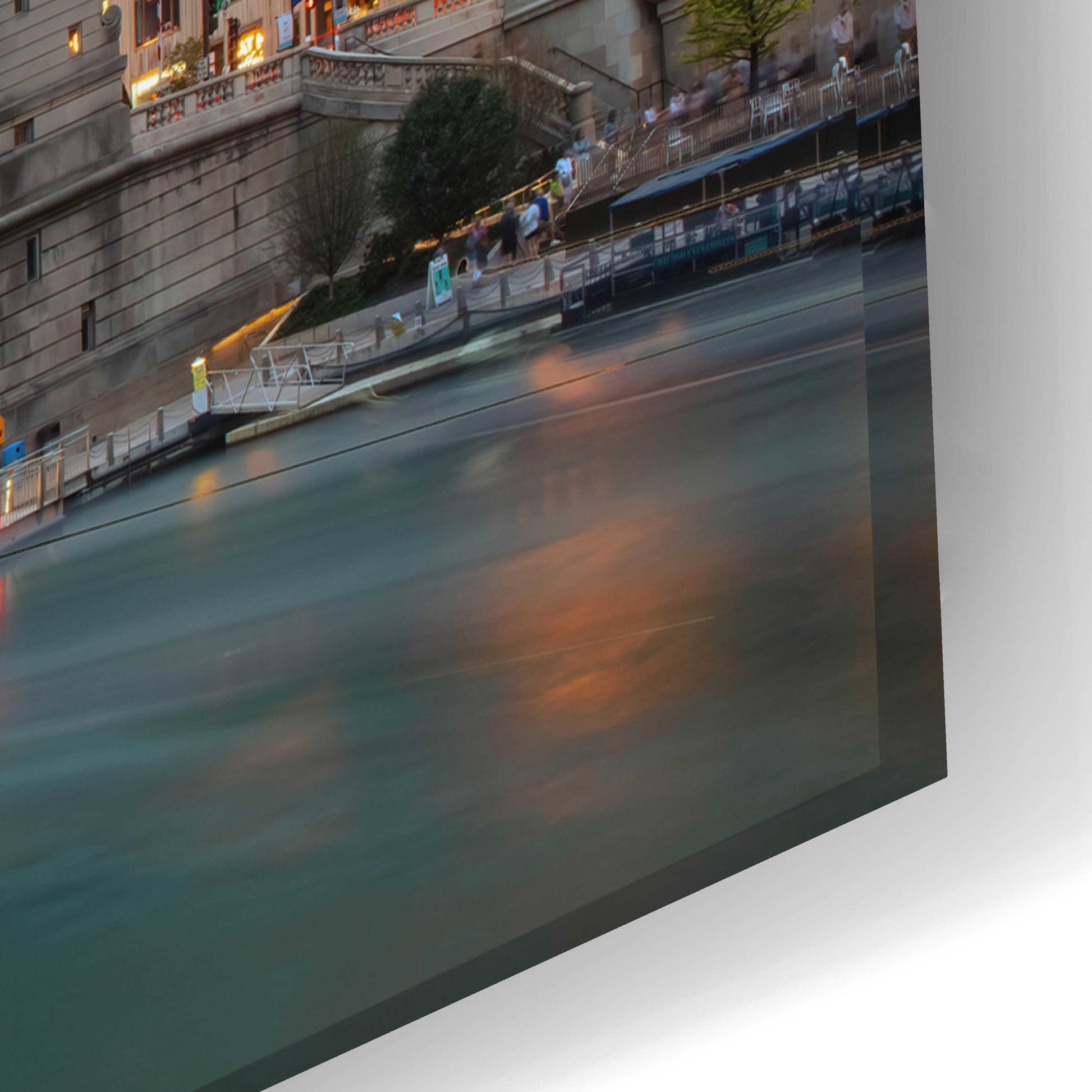 Epic Art 'Chicago River' by Epic Portfolio, Acrylic Glass Wall Art,24x16