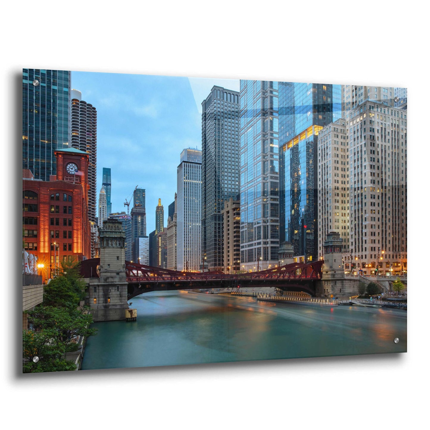 Epic Art 'Chicago River' by Epic Portfolio, Acrylic Glass Wall Art,36x24