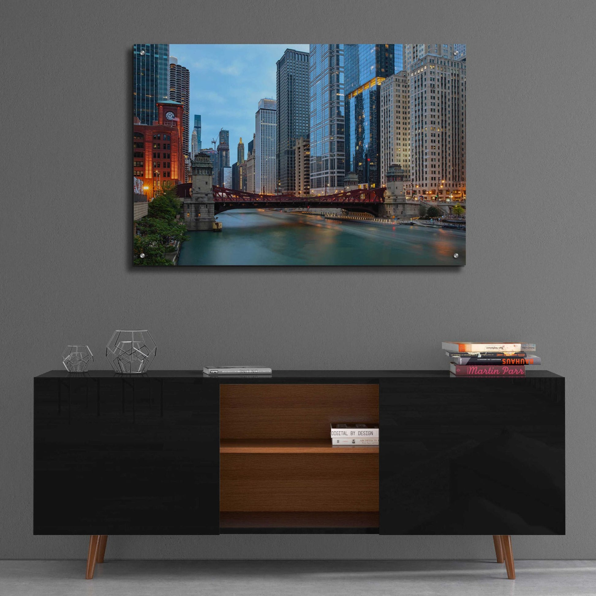 Epic Art 'Chicago River' by Epic Portfolio, Acrylic Glass Wall Art,36x24