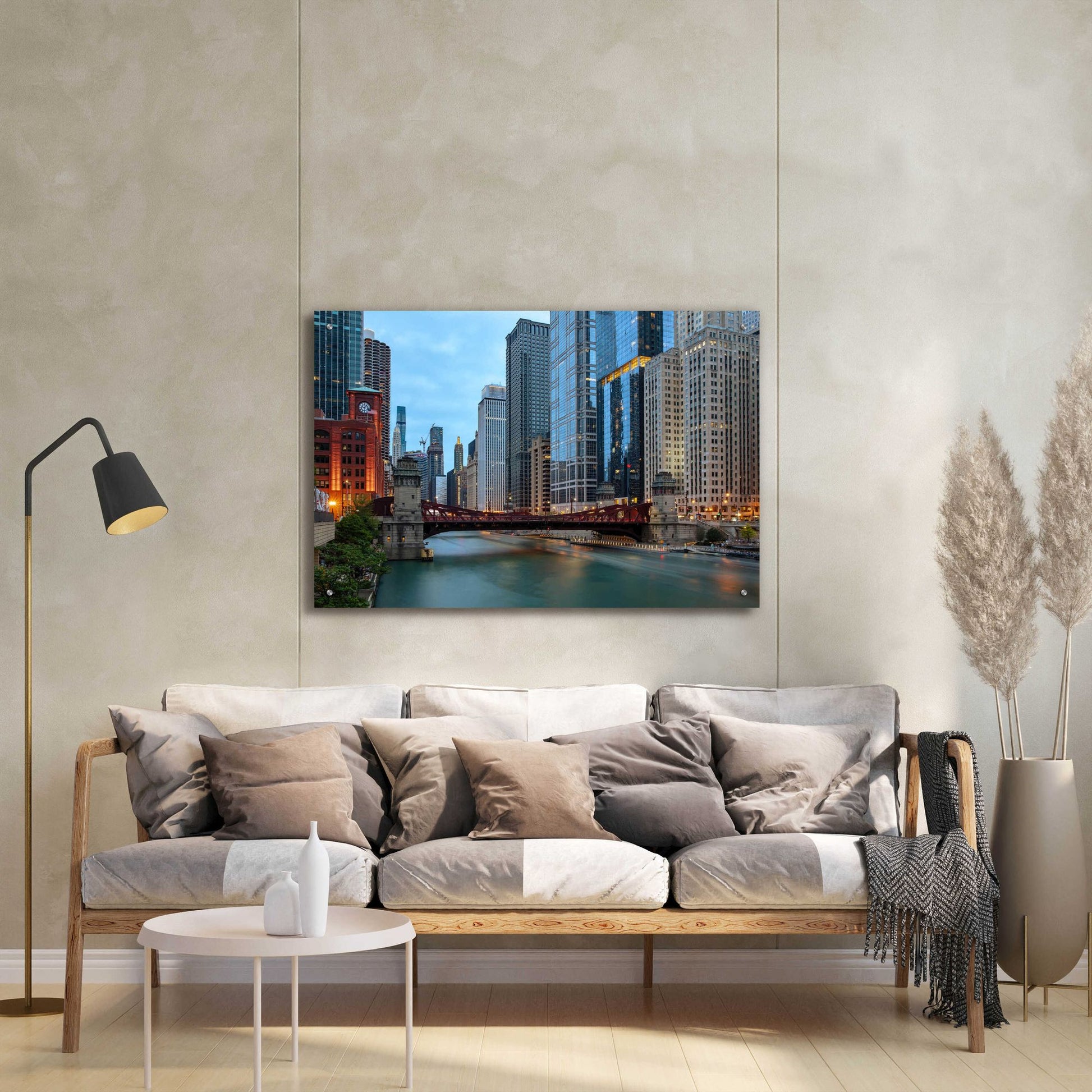 Epic Art 'Chicago River' by Epic Portfolio, Acrylic Glass Wall Art,36x24