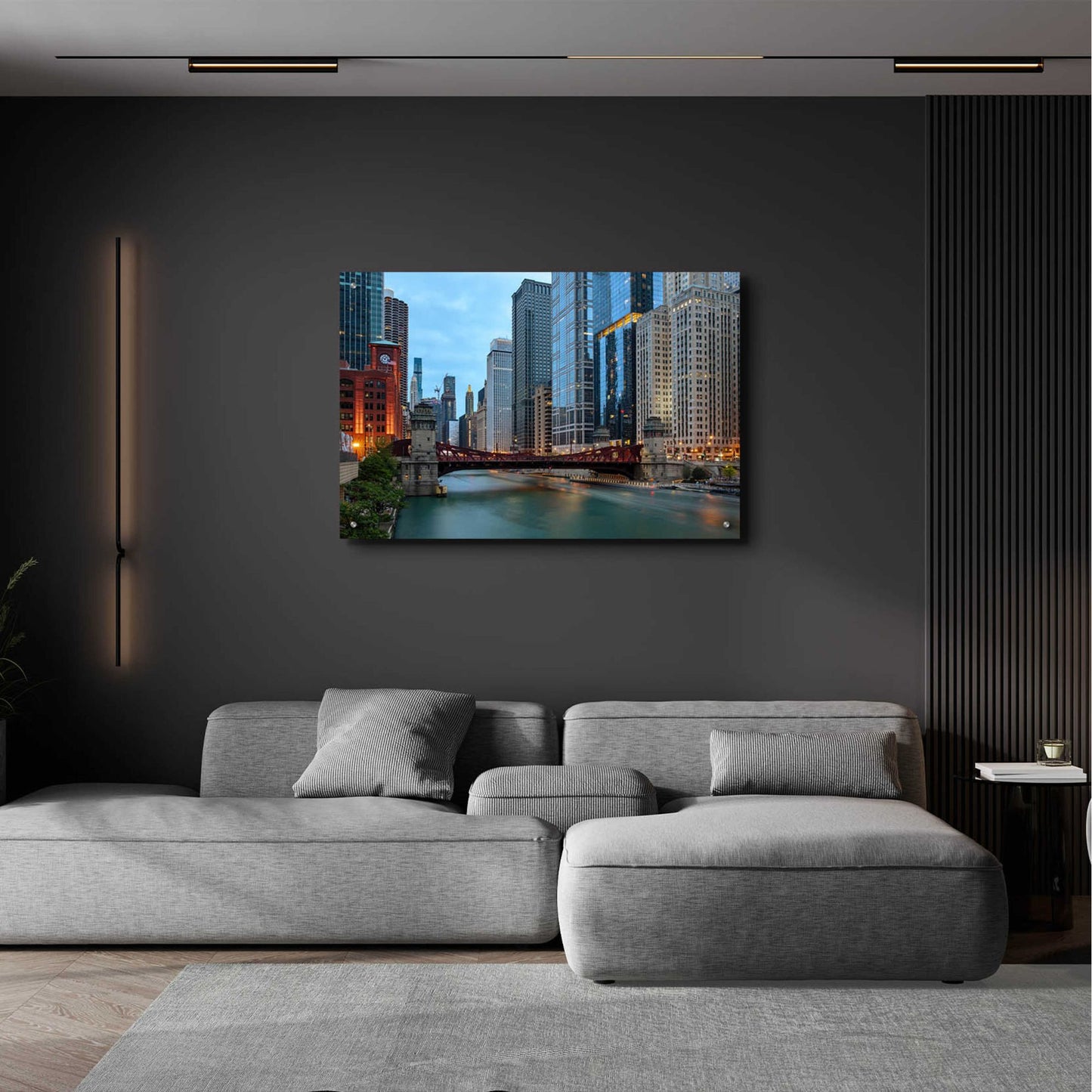 Epic Art 'Chicago River' by Epic Portfolio, Acrylic Glass Wall Art,36x24