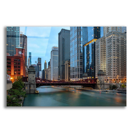 Epic Art 'Chicago River' by Epic Portfolio, Acrylic Glass Wall Art