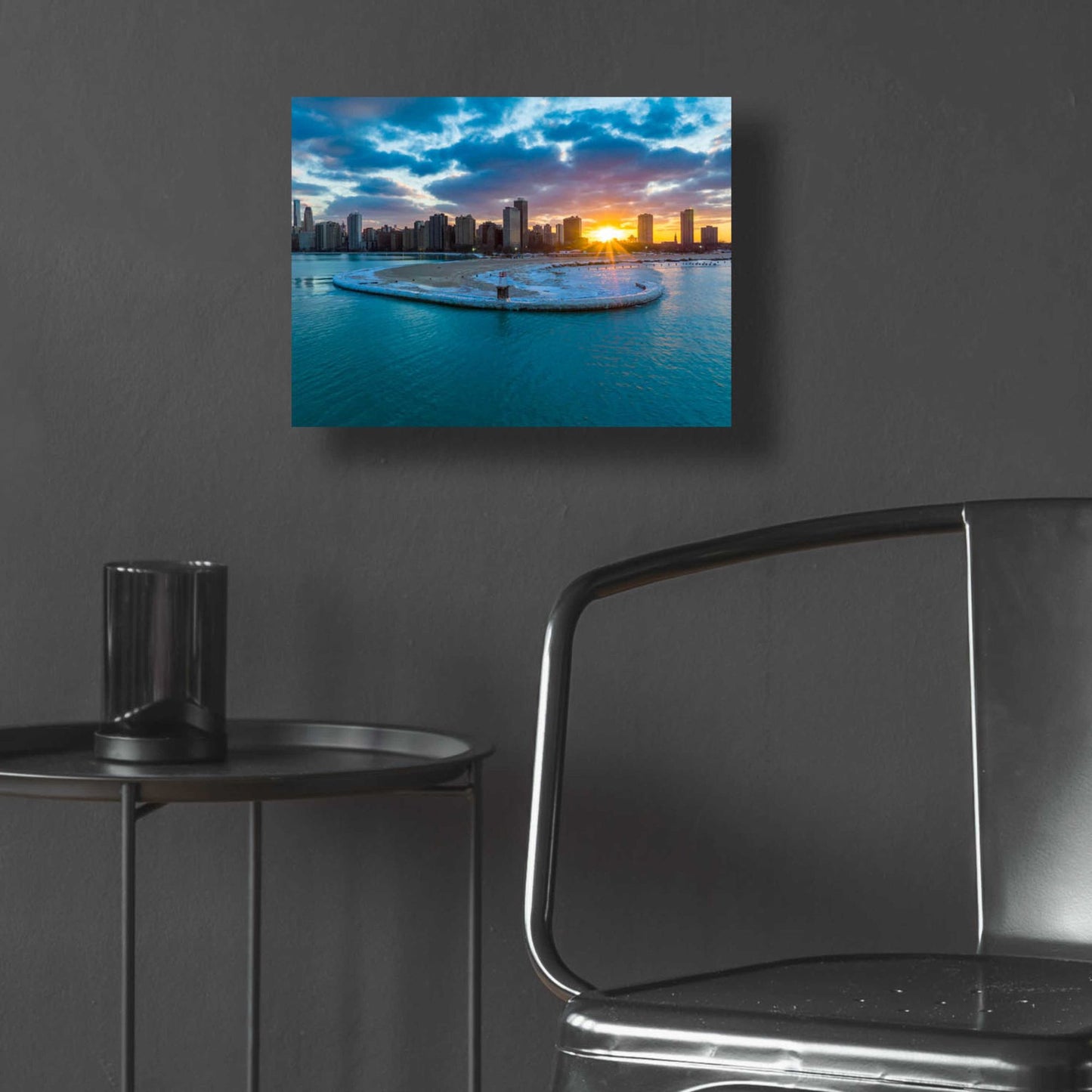 Epic Art 'Chicago from Lake Michigan' by Epic Portfolio, Acrylic Glass Wall Art,16x12