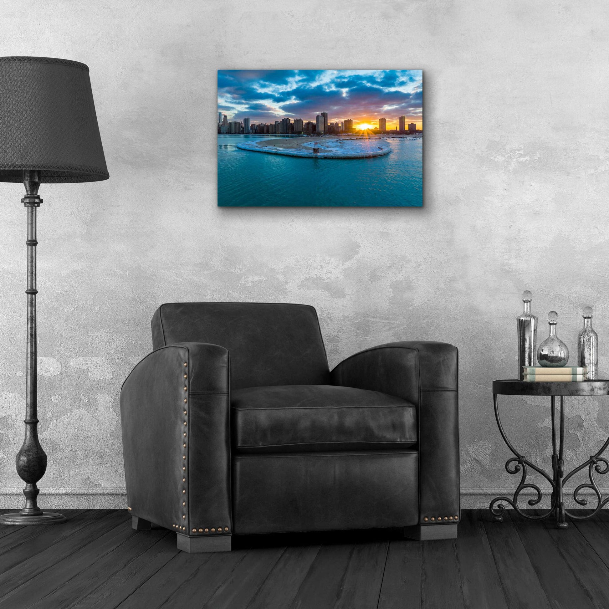 Epic Art 'Chicago from Lake Michigan' by Epic Portfolio, Acrylic Glass Wall Art,24x16