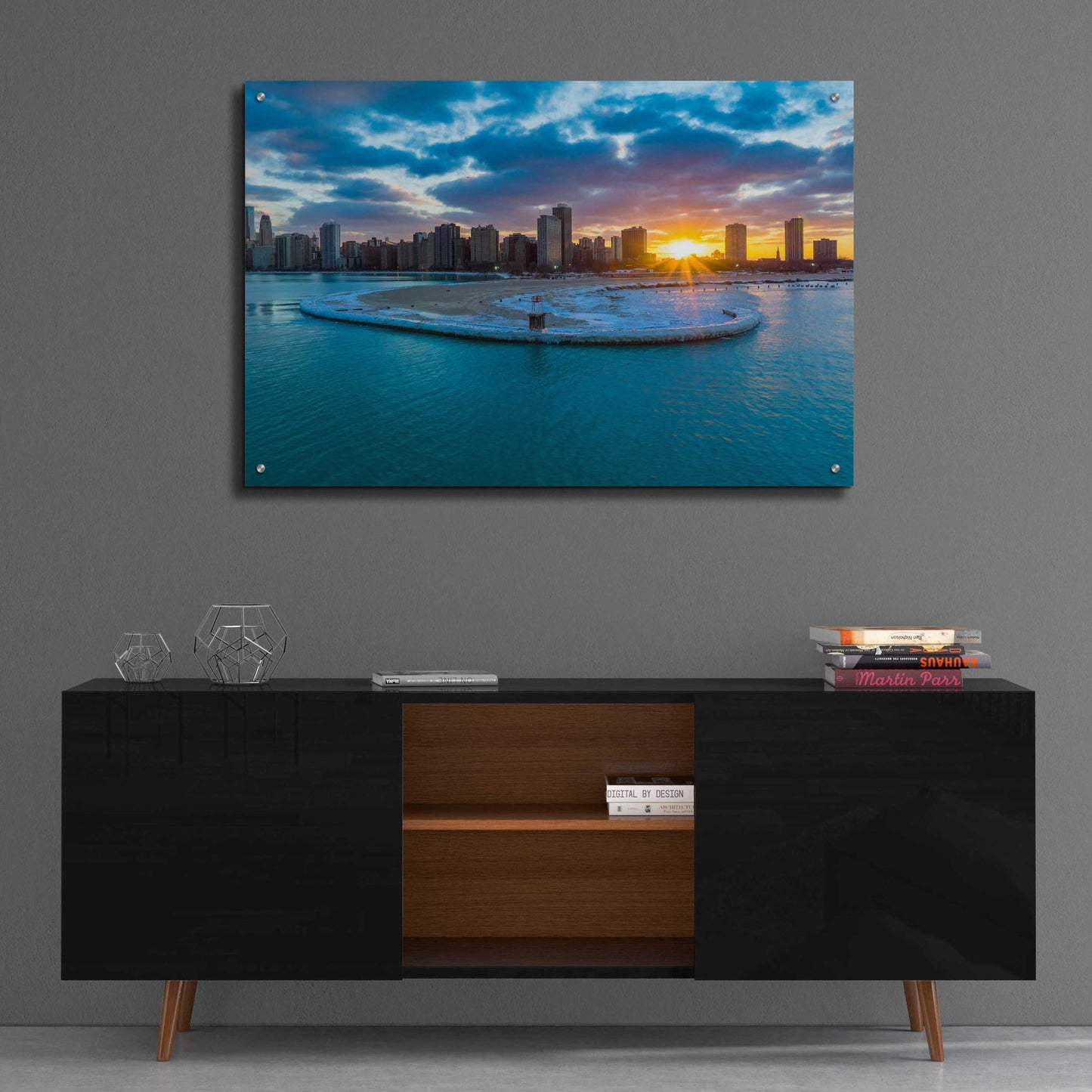 Epic Art 'Chicago from Lake Michigan' by Epic Portfolio, Acrylic Glass Wall Art,36x24