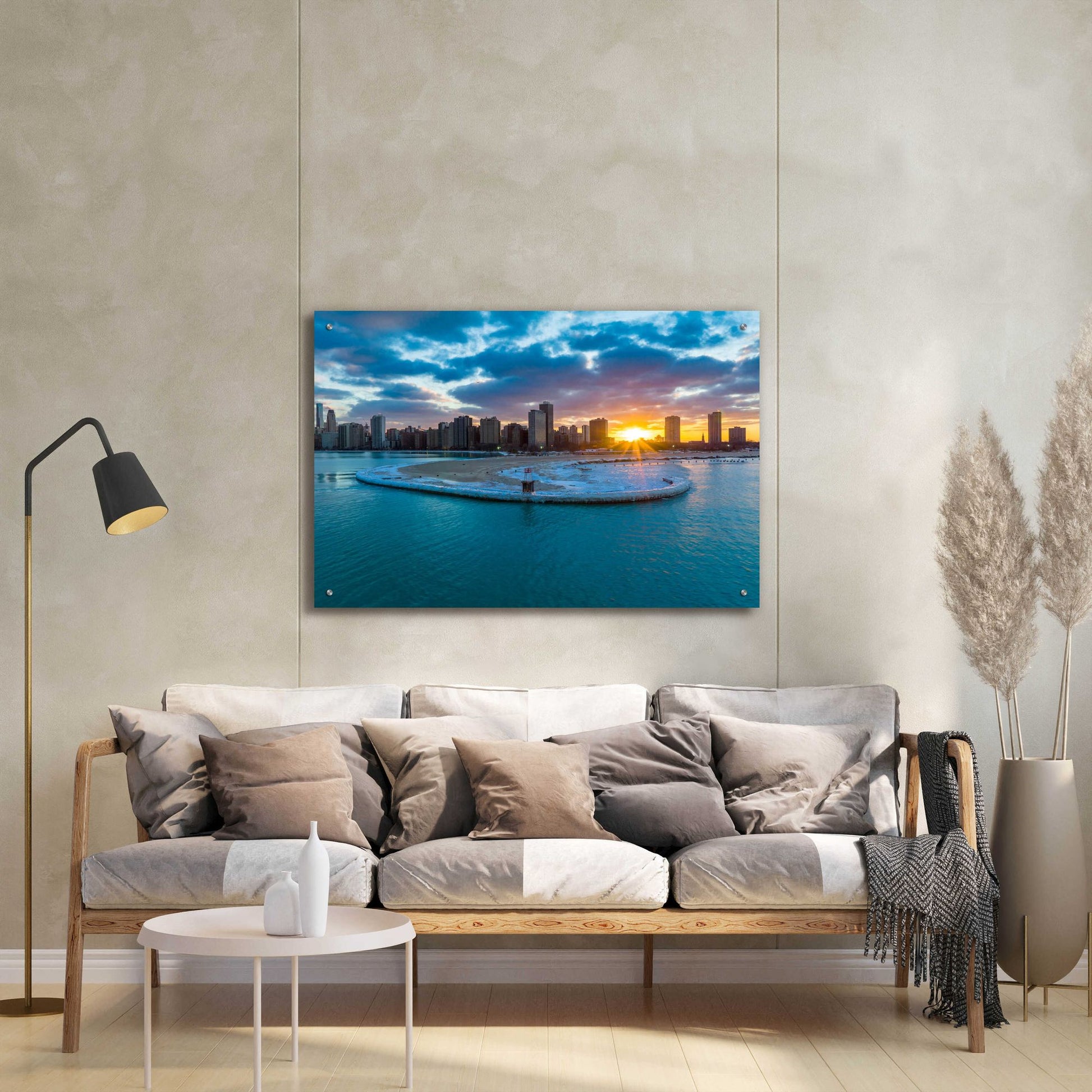 Epic Art 'Chicago from Lake Michigan' by Epic Portfolio, Acrylic Glass Wall Art,36x24